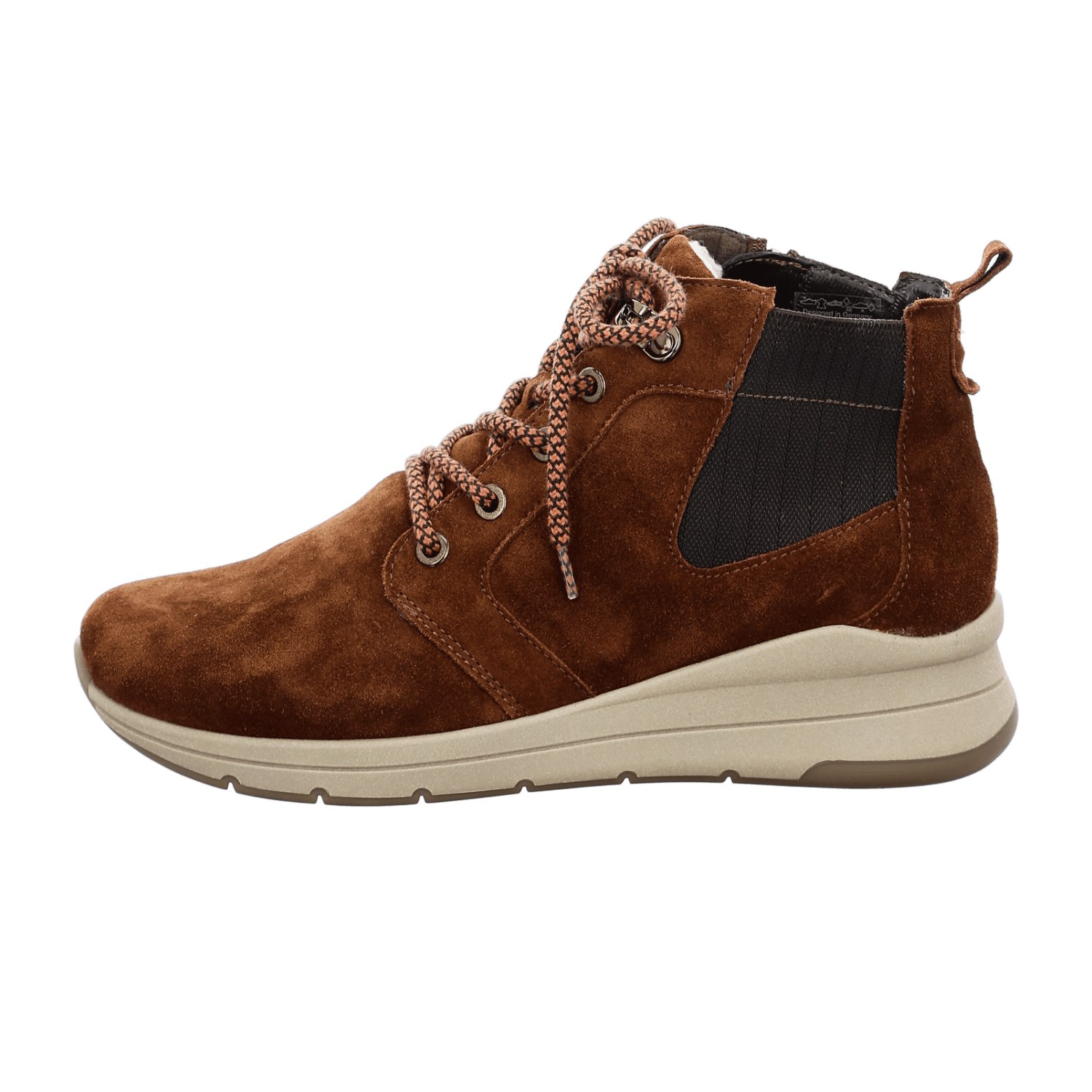 ARA Women's OSAKA T-Bar Oxford Shoes in Brown Suede Leather with Round Toe and Cold Weather Lining - Bartel-Shop