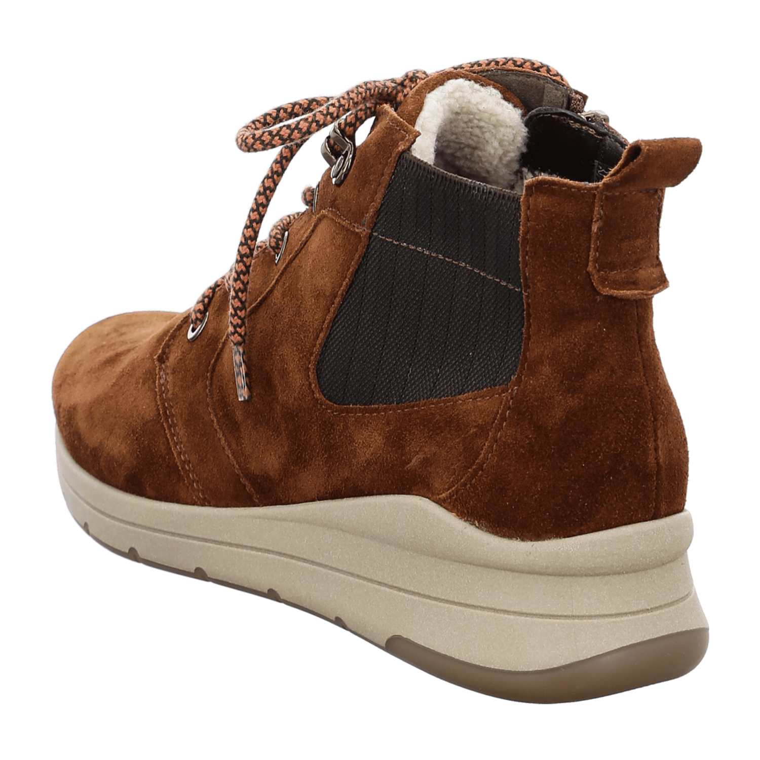 ARA Women's OSAKA T-Bar Oxford Shoes in Brown Suede Leather with Round Toe and Cold Weather Lining - Bartel-Shop