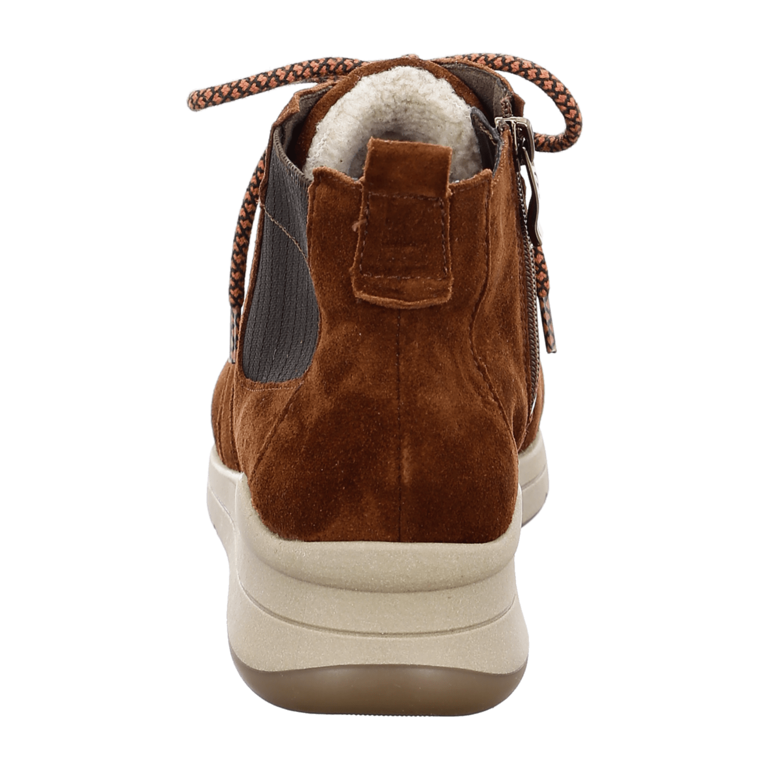 ARA Women's OSAKA T-Bar Oxford Shoes in Brown Suede Leather with Round Toe and Cold Weather Lining - Bartel-Shop