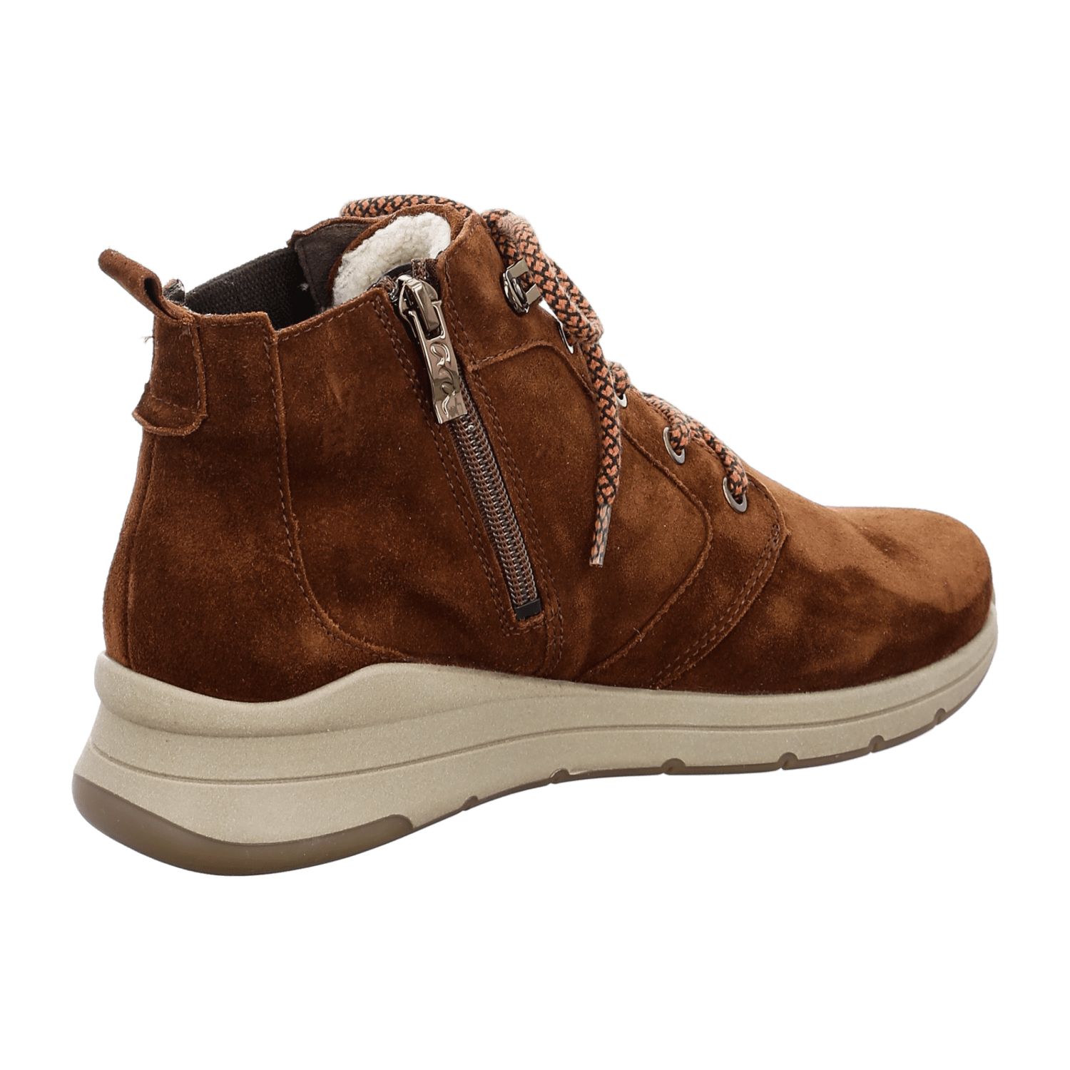 ARA Women's OSAKA T-Bar Oxford Shoes in Brown Suede Leather with Round Toe and Cold Weather Lining - Bartel-Shop