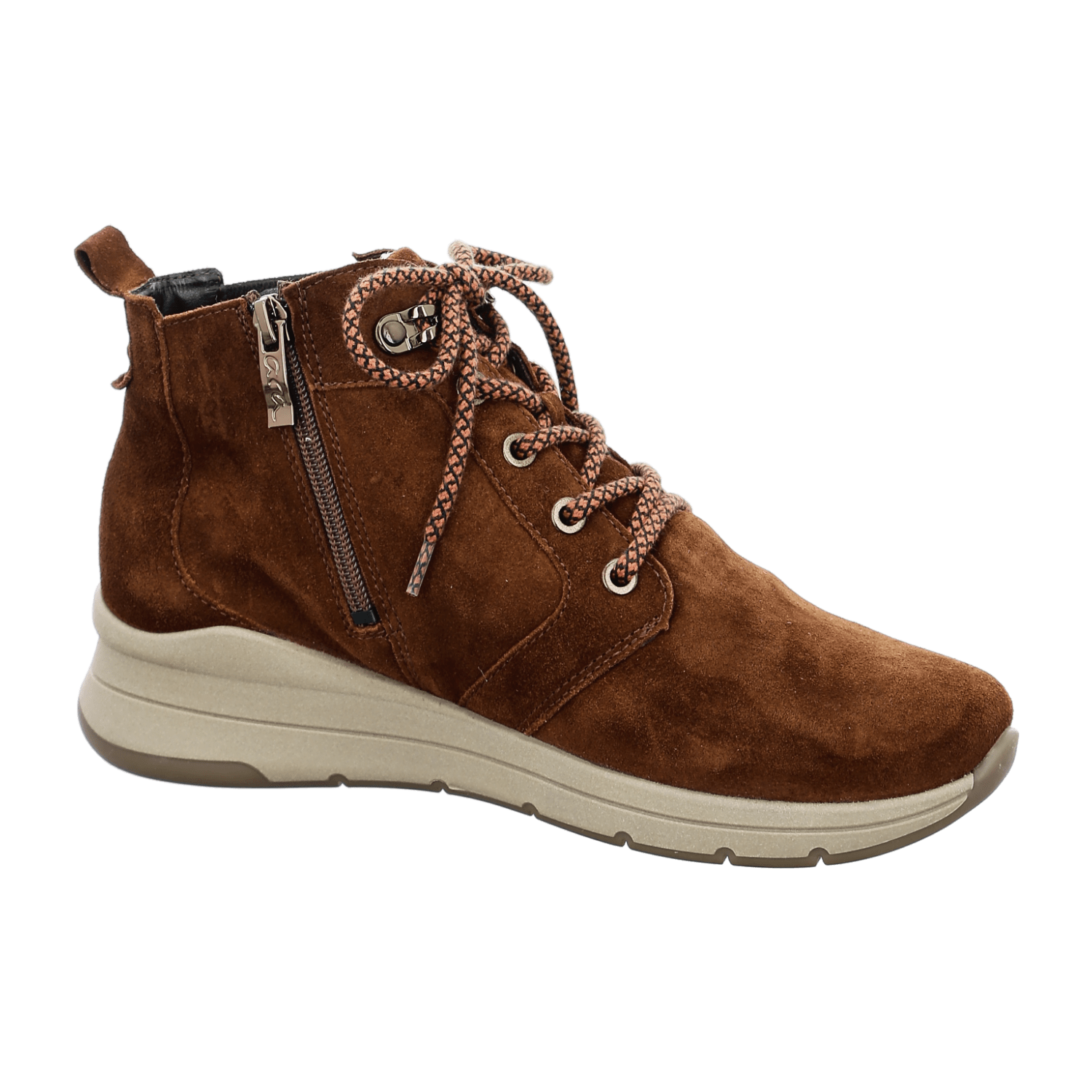ARA Women's OSAKA T-Bar Oxford Shoes in Brown Suede Leather with Round Toe and Cold Weather Lining - Bartel-Shop