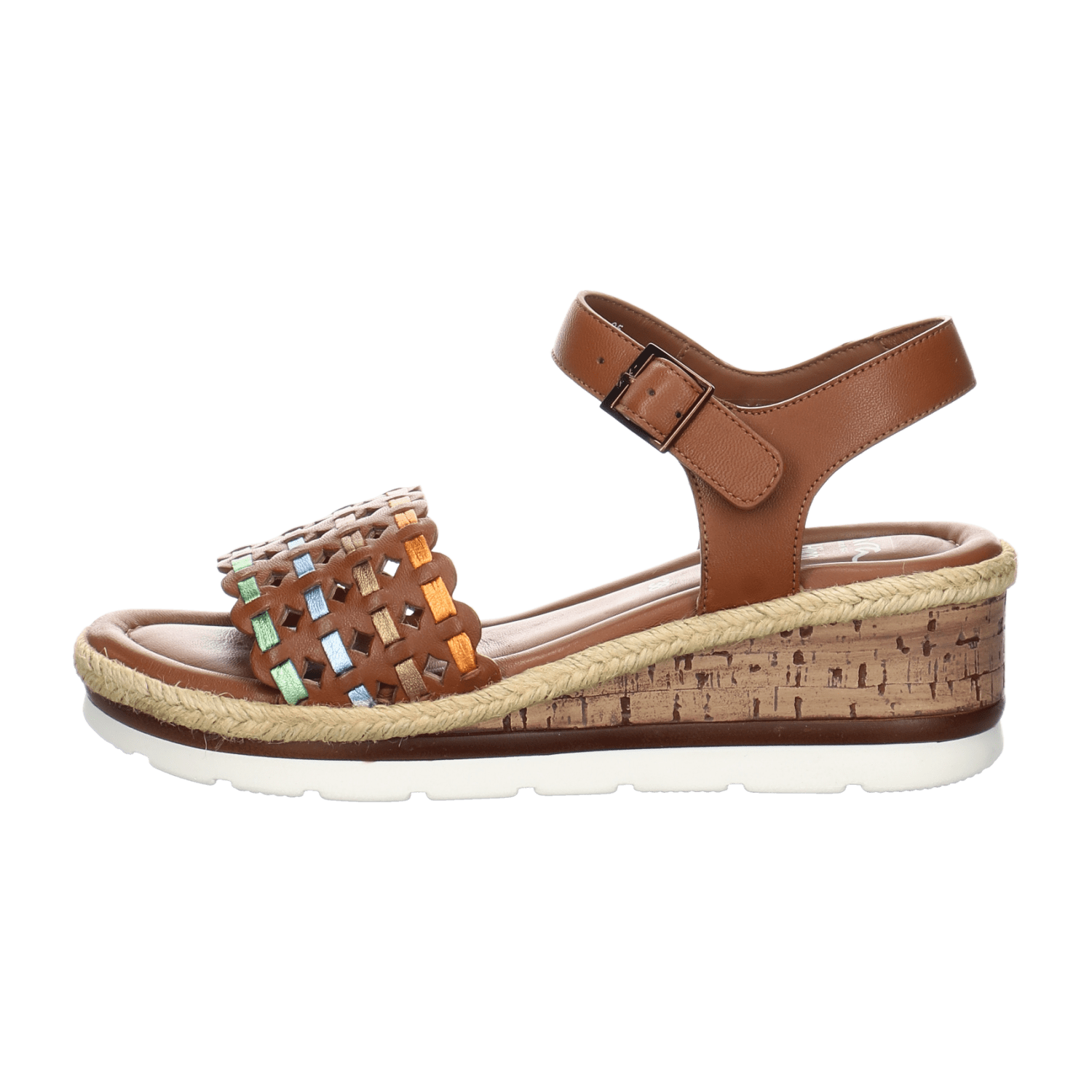 ARA CADIZ Women's Leather Ankle Strap Slippers in Brown - Bartel-Shop