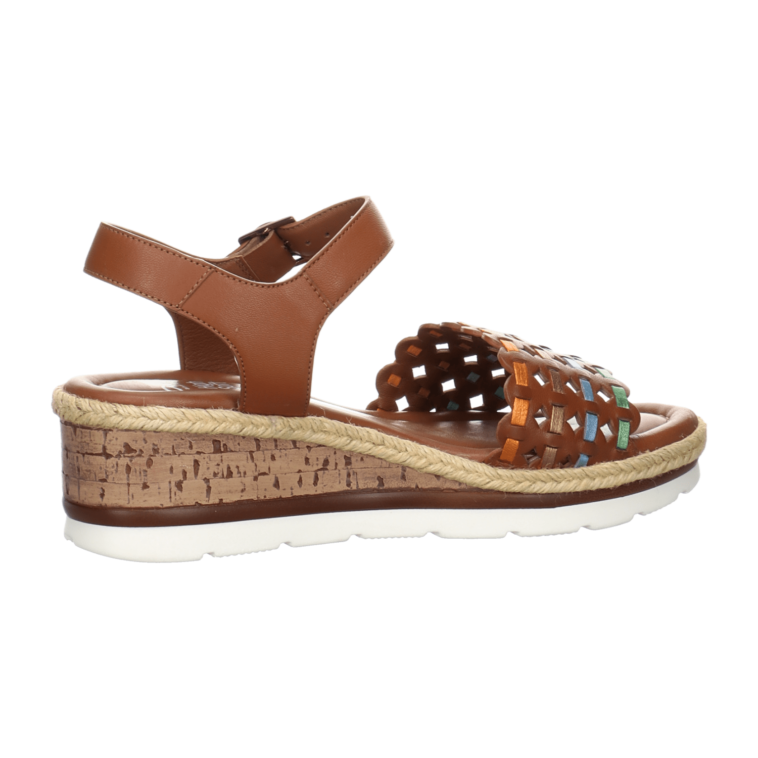 ARA CADIZ Women's Leather Ankle Strap Slippers in Brown - Bartel-Shop