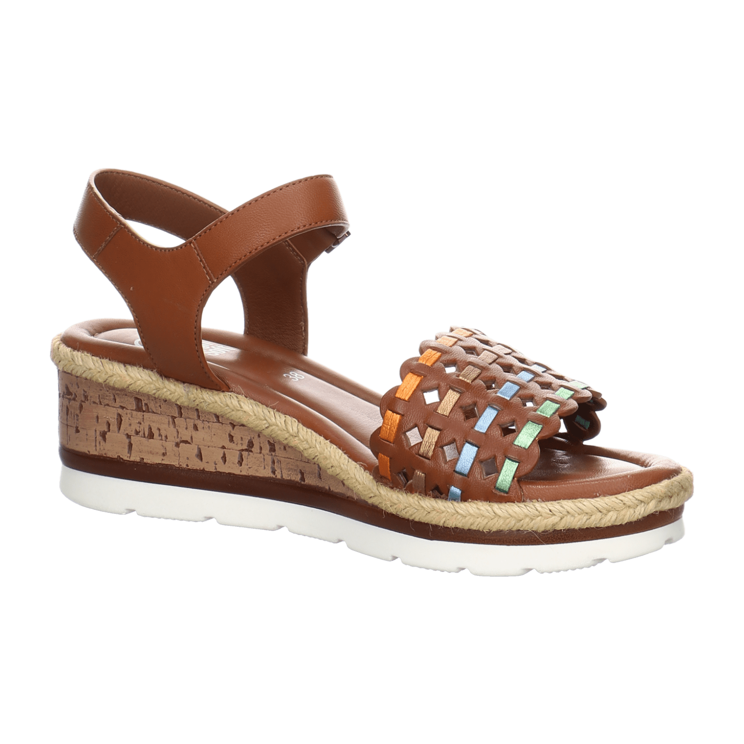 ARA CADIZ Women's Leather Ankle Strap Slippers in Brown - Bartel-Shop