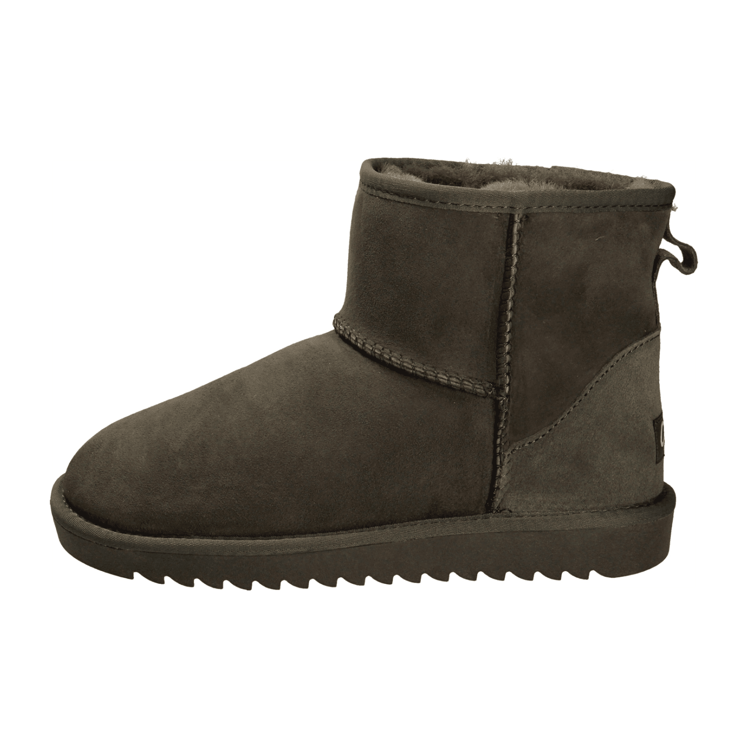 ARA ALASKA Women's Velour Leather Slip-On Bootie with Wool Lining in Modern Gray