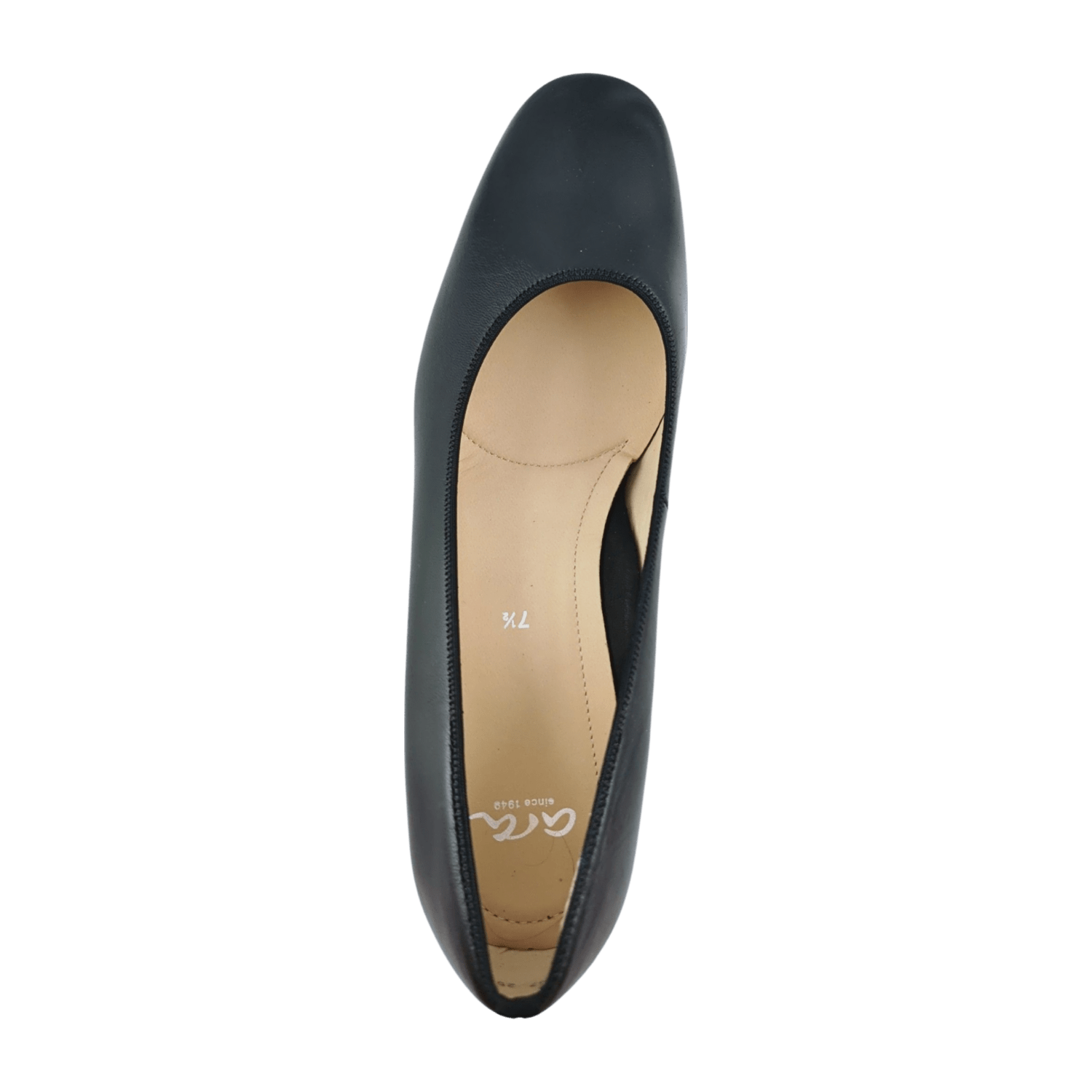 ARA MILANO Women's Smooth Leather Pumps in Black, Slip-On