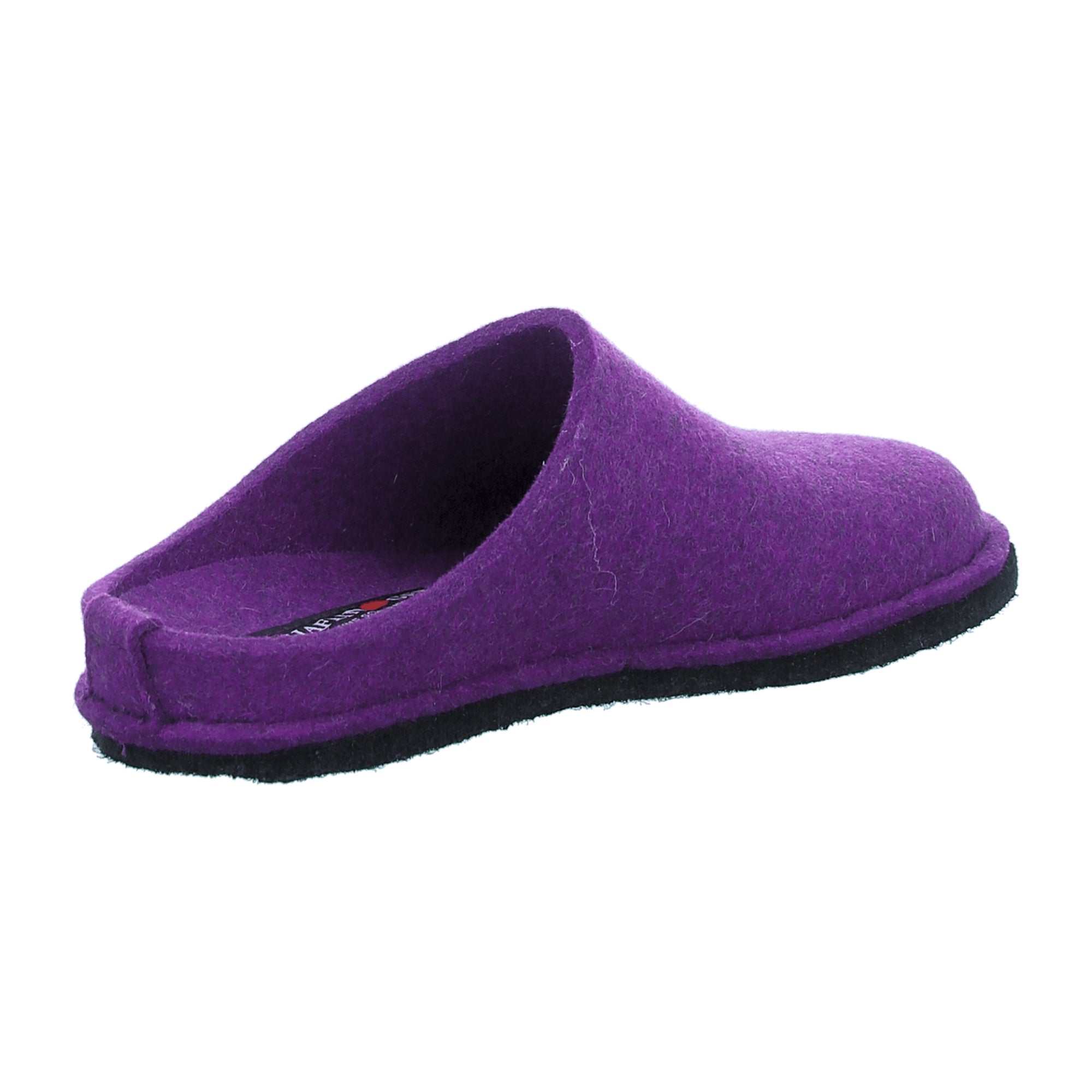 Haflinger Flair Soft Women’s Wool Slippers in Mulberry Purple - Lightweight, Non-Slip Sole