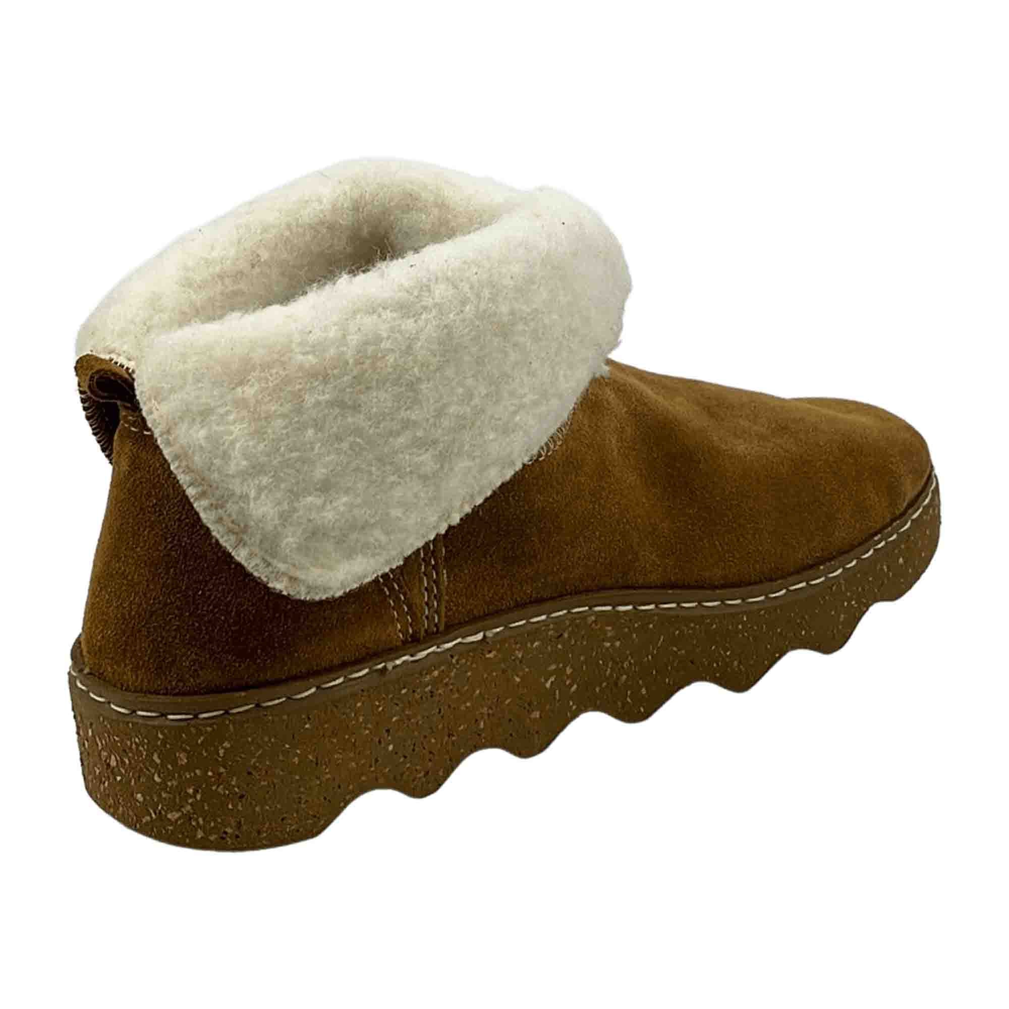 Rohde 6128 Brown Women's Slip-On Shoes Leather Upper Textile Lining Winter
