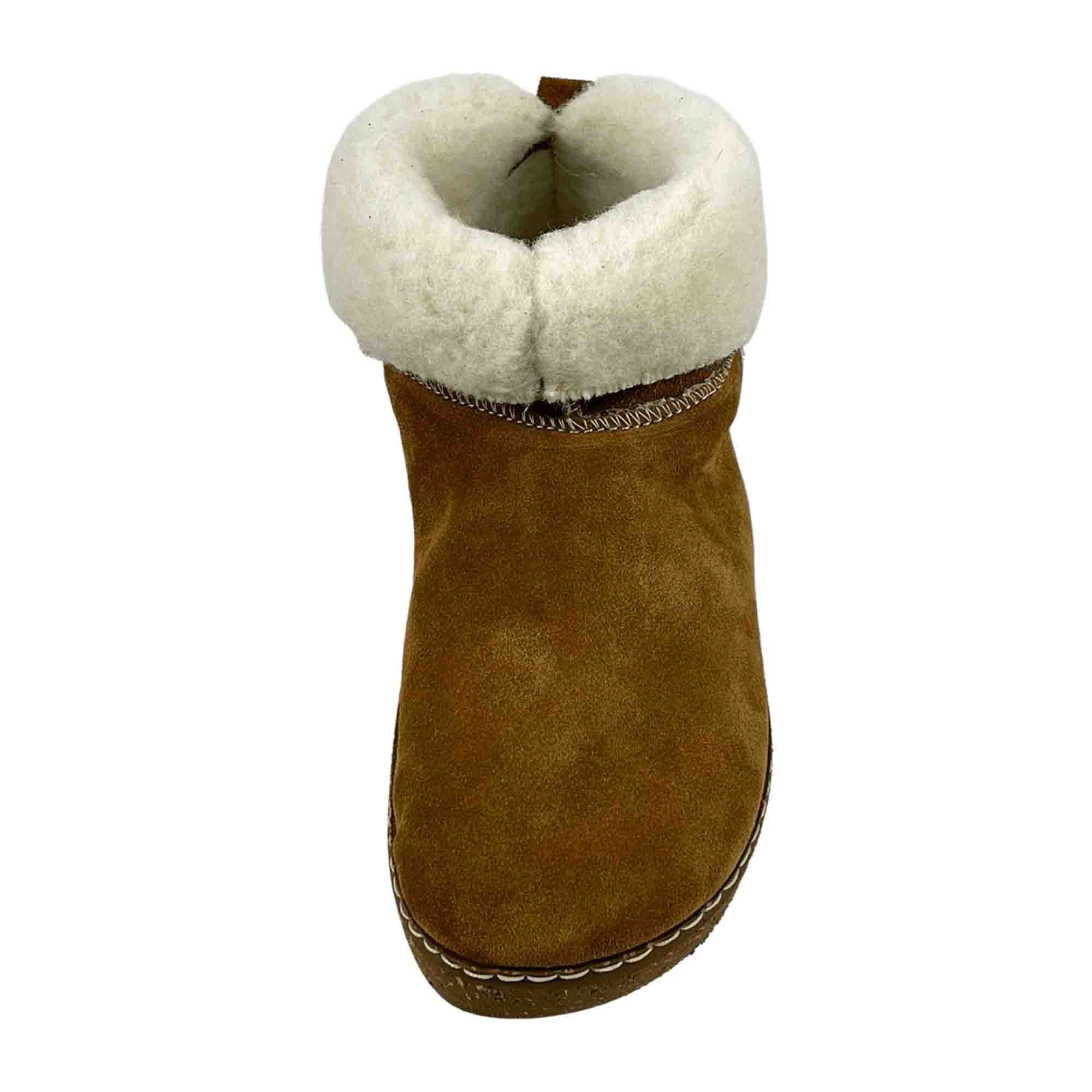 Rohde 6128 Brown Women's Slip-On Shoes Leather Upper Textile Lining Winter