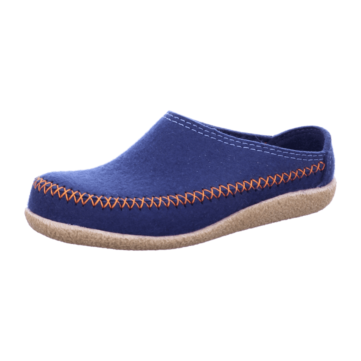 HAFLINGER Blizzard Credo Men's Wool Felt Slippers with Non-Slip Rubber Sole Kaskade