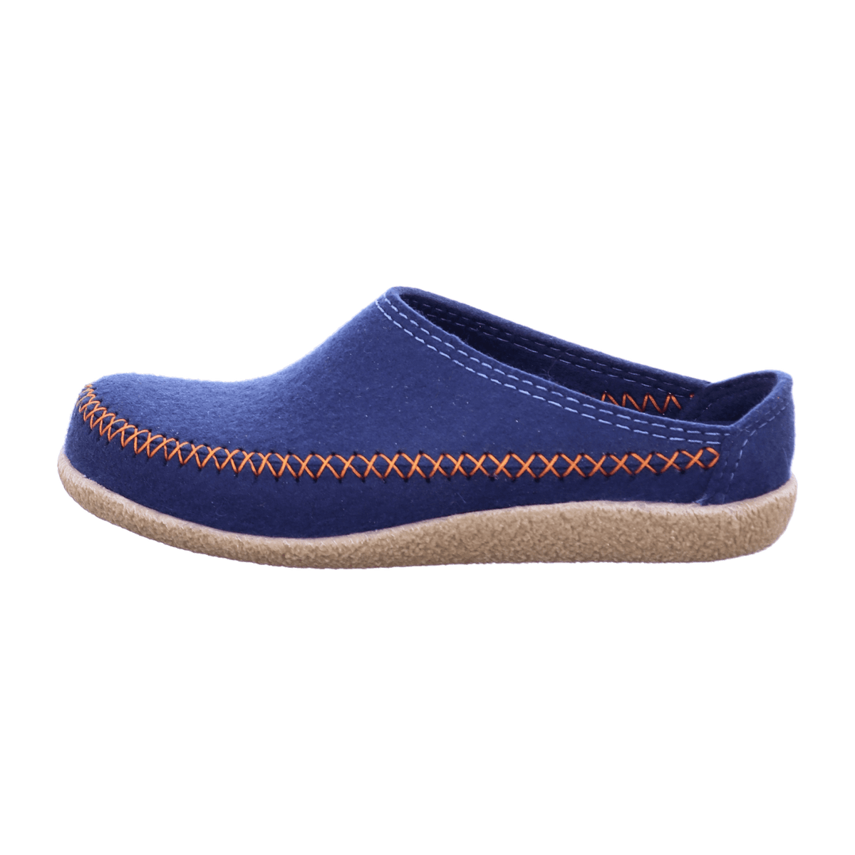 HAFLINGER Blizzard Credo Men's Wool Felt Slippers with Non-Slip Rubber Sole Kaskade
