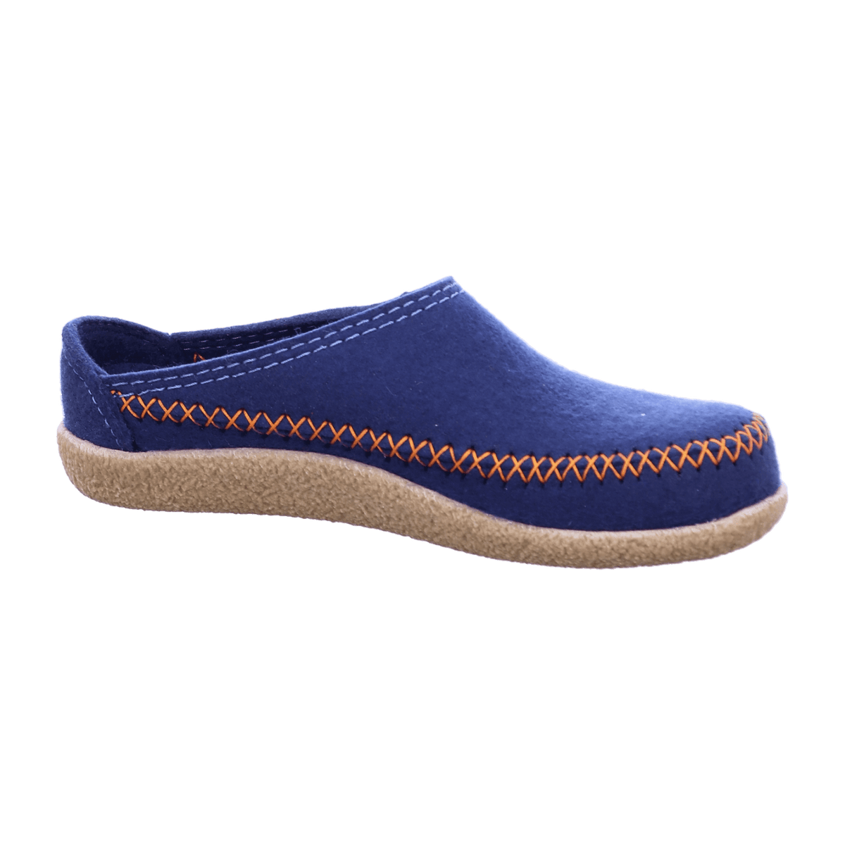 HAFLINGER Blizzard Credo Men's Wool Felt Slippers with Non-Slip Rubber Sole Kaskade