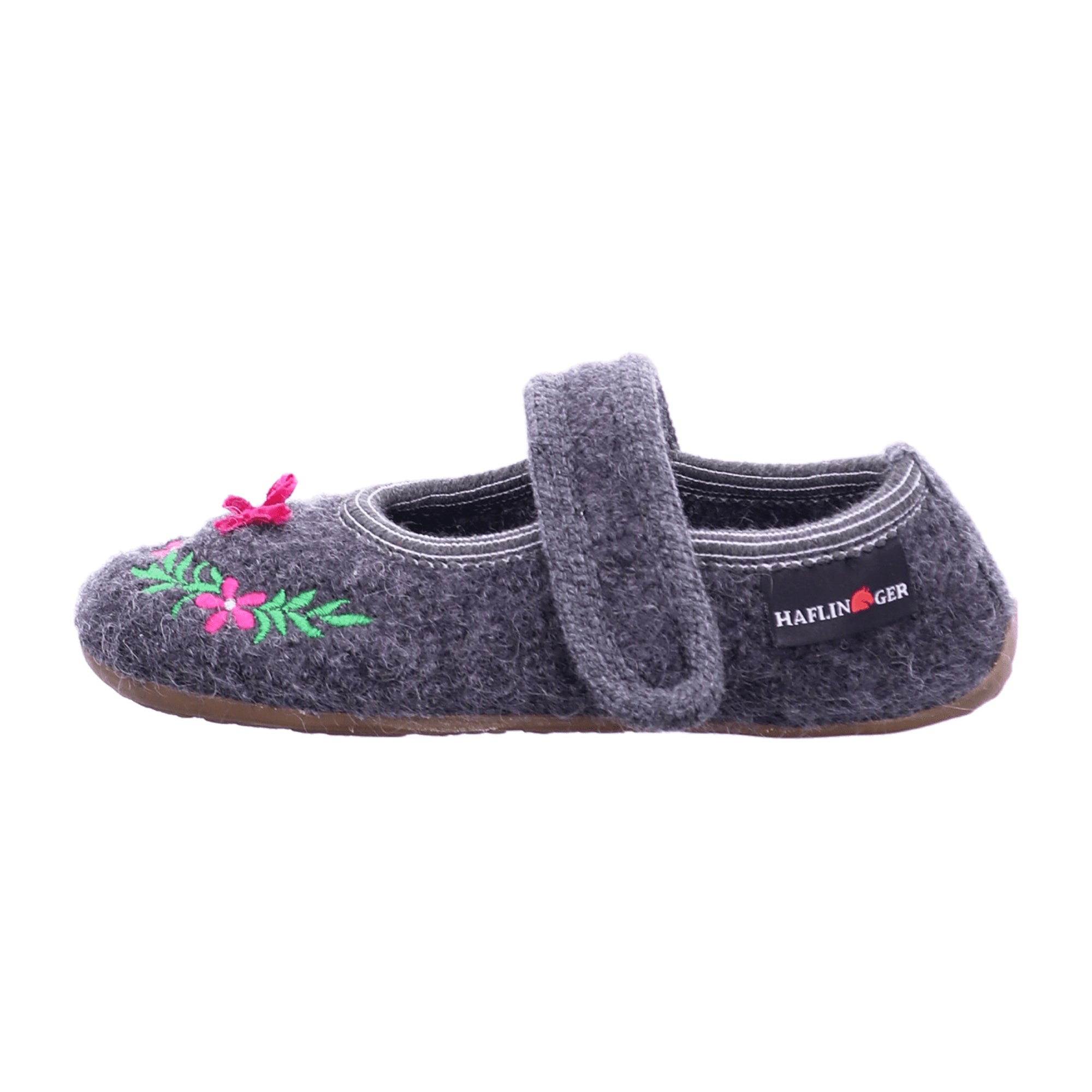 Haflinger Everest Irma Wool Slippers for Kids, Grey - Comfortable & Durable