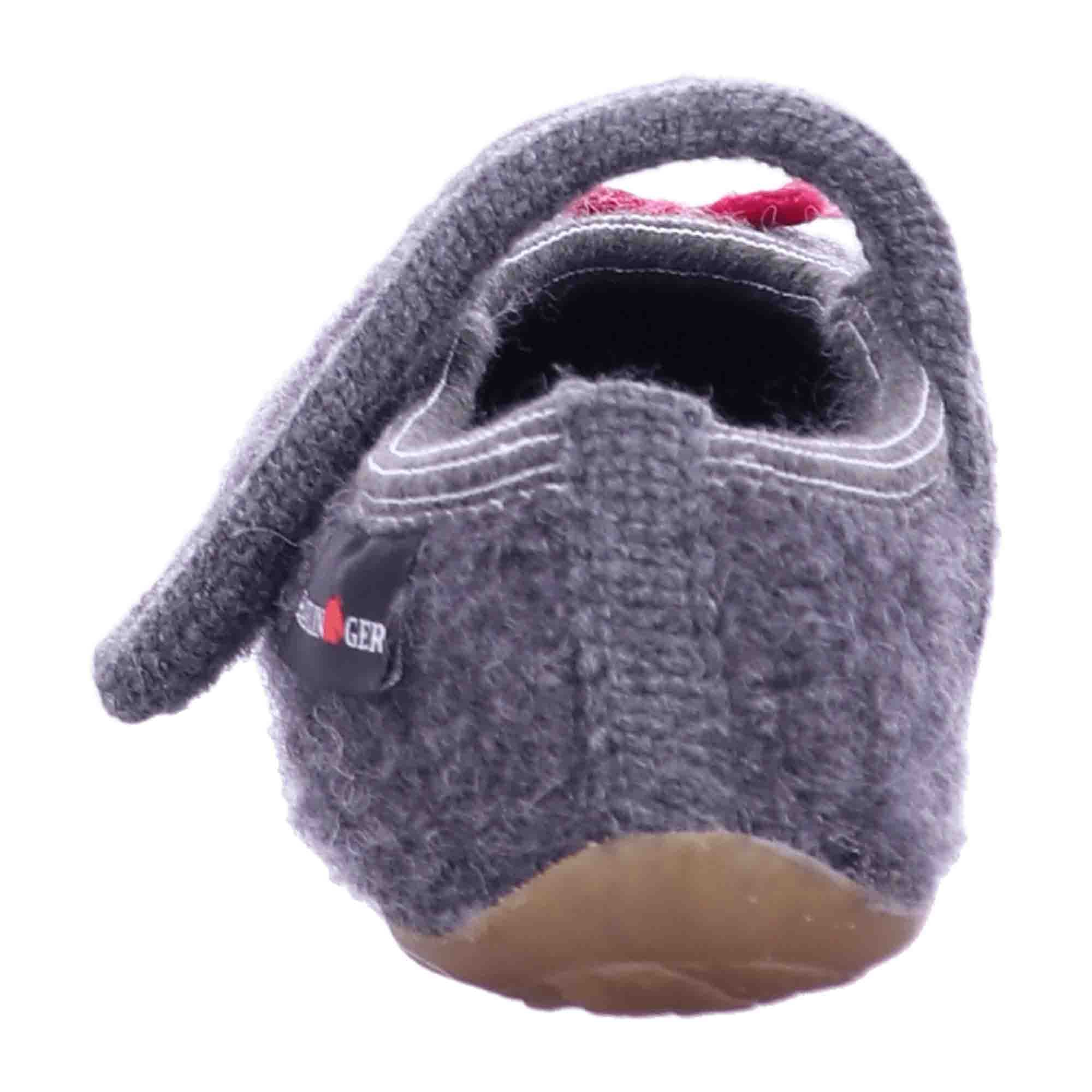 Haflinger Everest Irma Wool Slippers for Kids, Grey - Comfortable & Durable