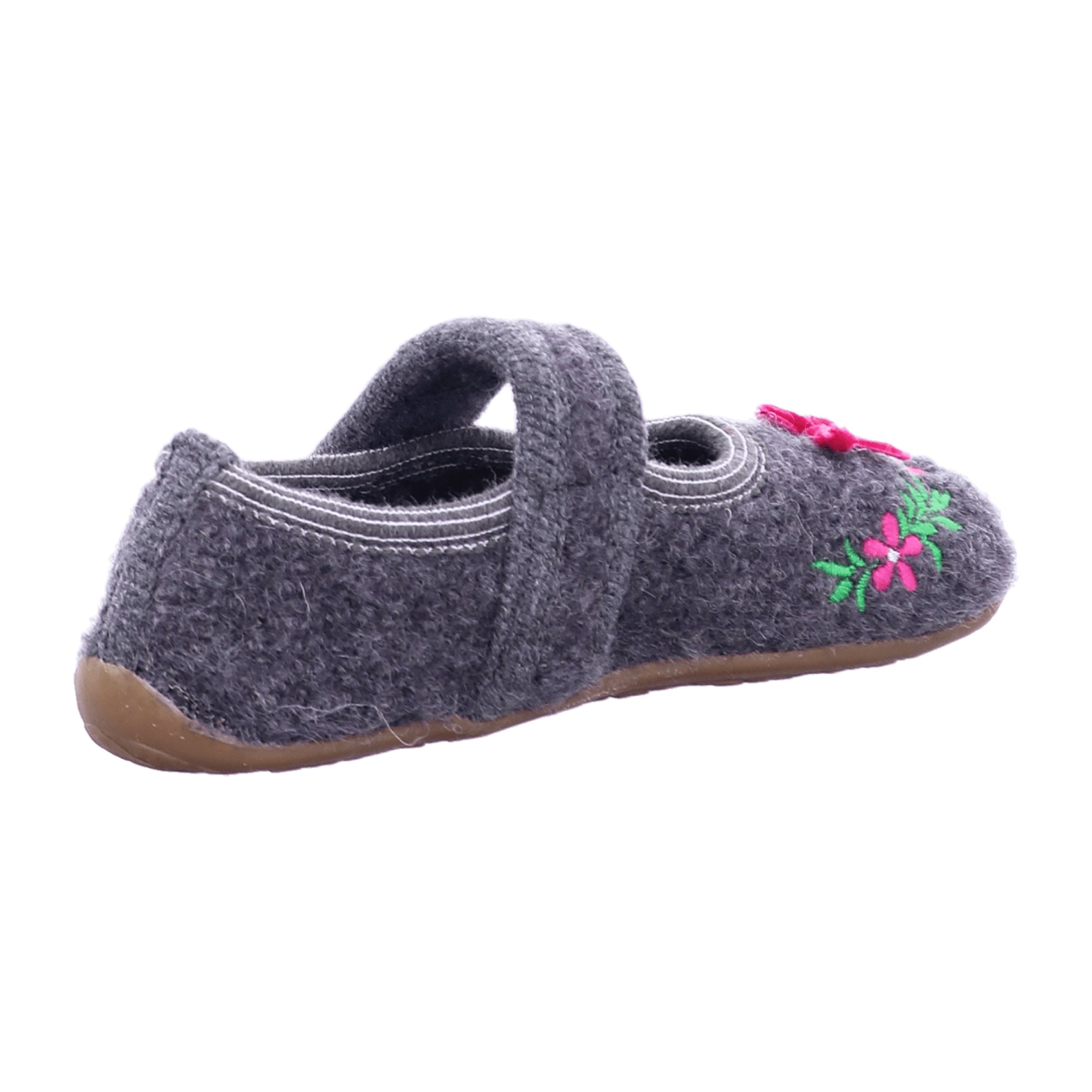 Haflinger Everest Irma Wool Slippers for Kids, Grey - Comfortable & Durable