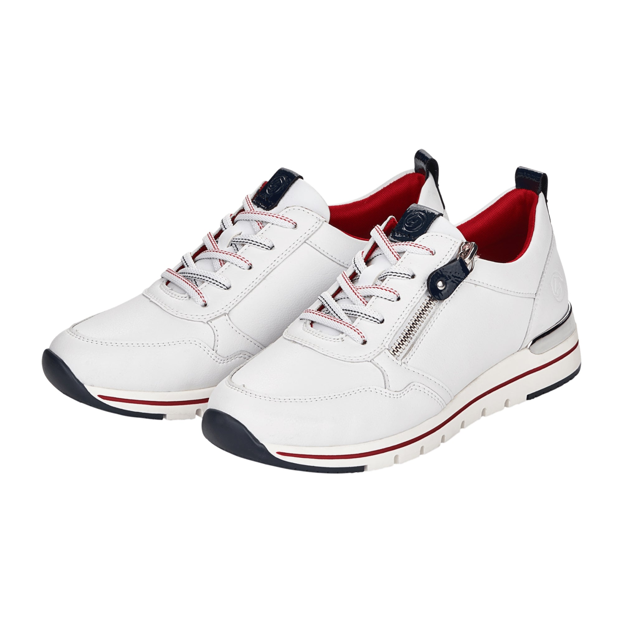 Remonte White Athletic Lace-Up Shoes for Women