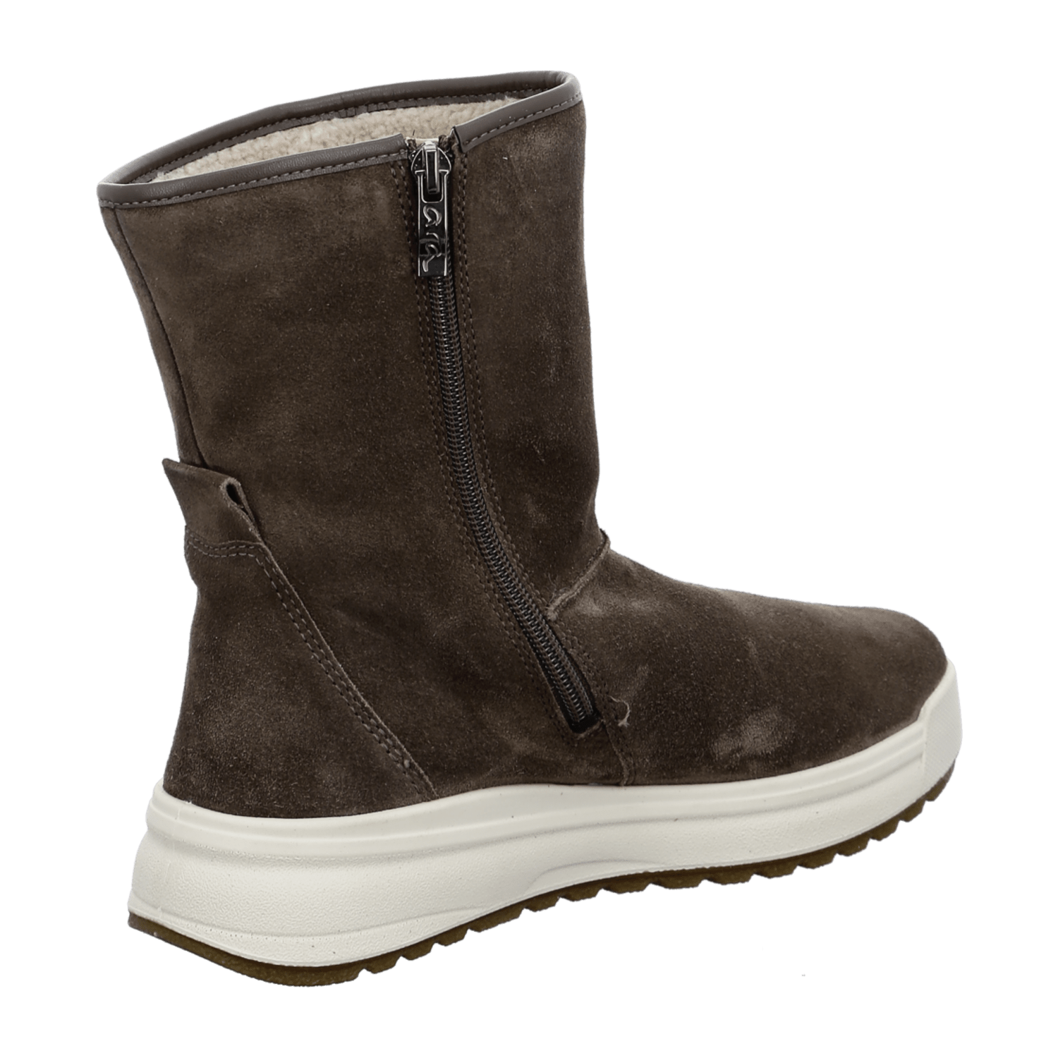 ARA Aspen Women's Winter Boots in Full-Grain Leather with Zipper and Warm Lining in Grey - Bartel-Shop