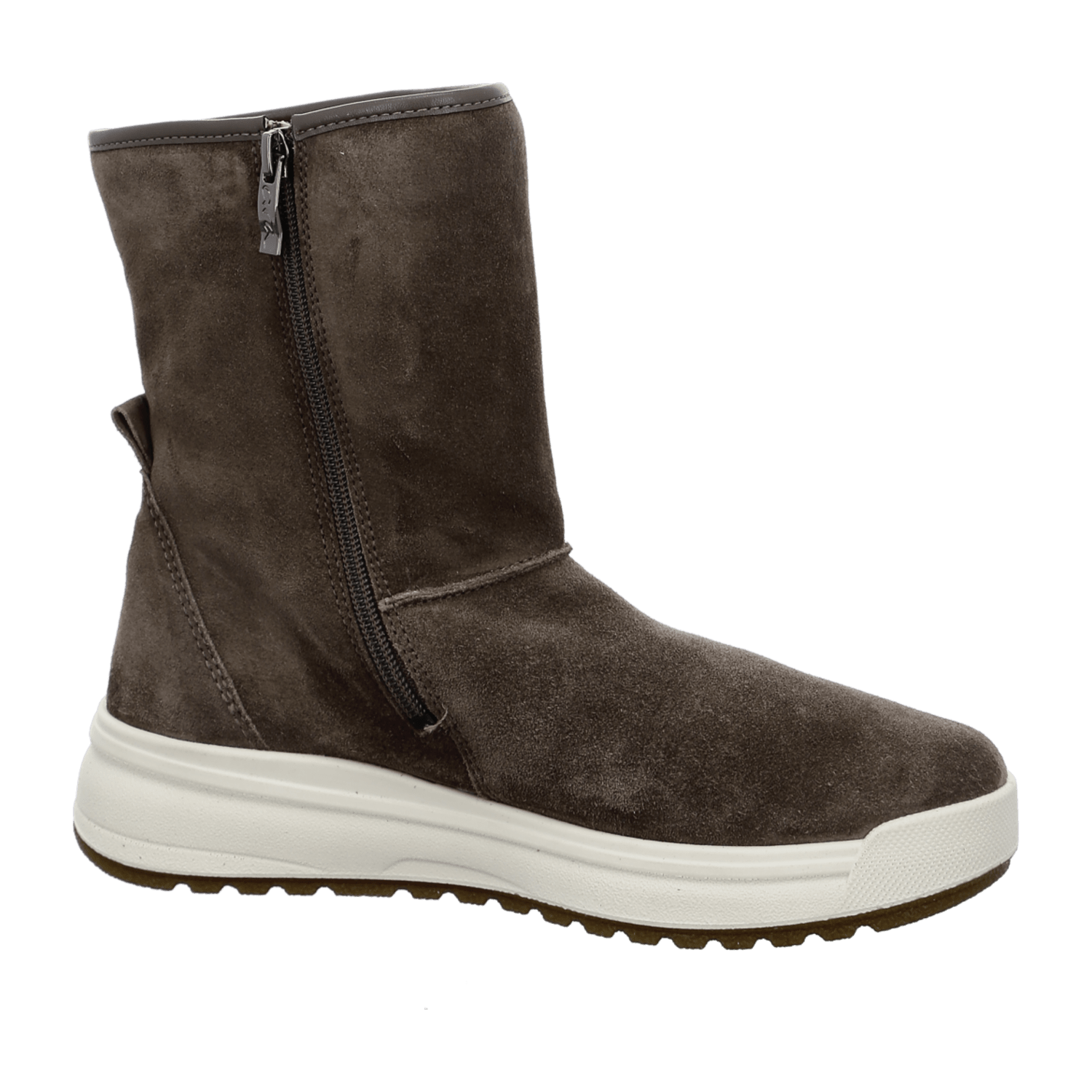 ARA Aspen Women's Winter Boots in Full-Grain Leather with Zipper and Warm Lining in Grey - Bartel-Shop