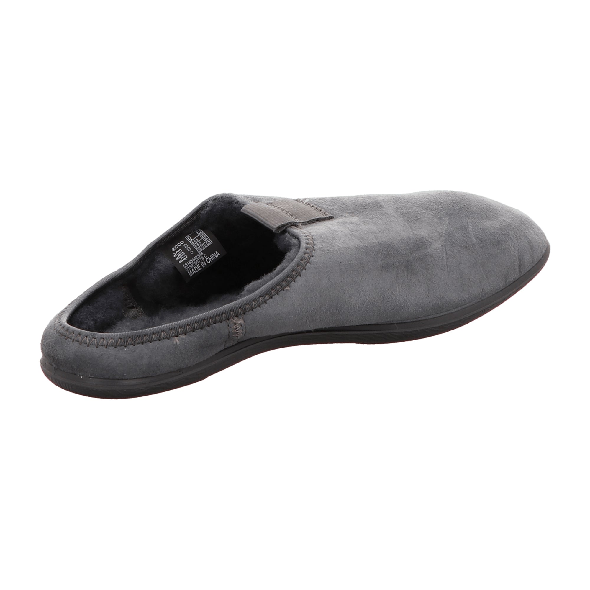 Ecco Easy Men's Grey House Slippers with Warm Lining
