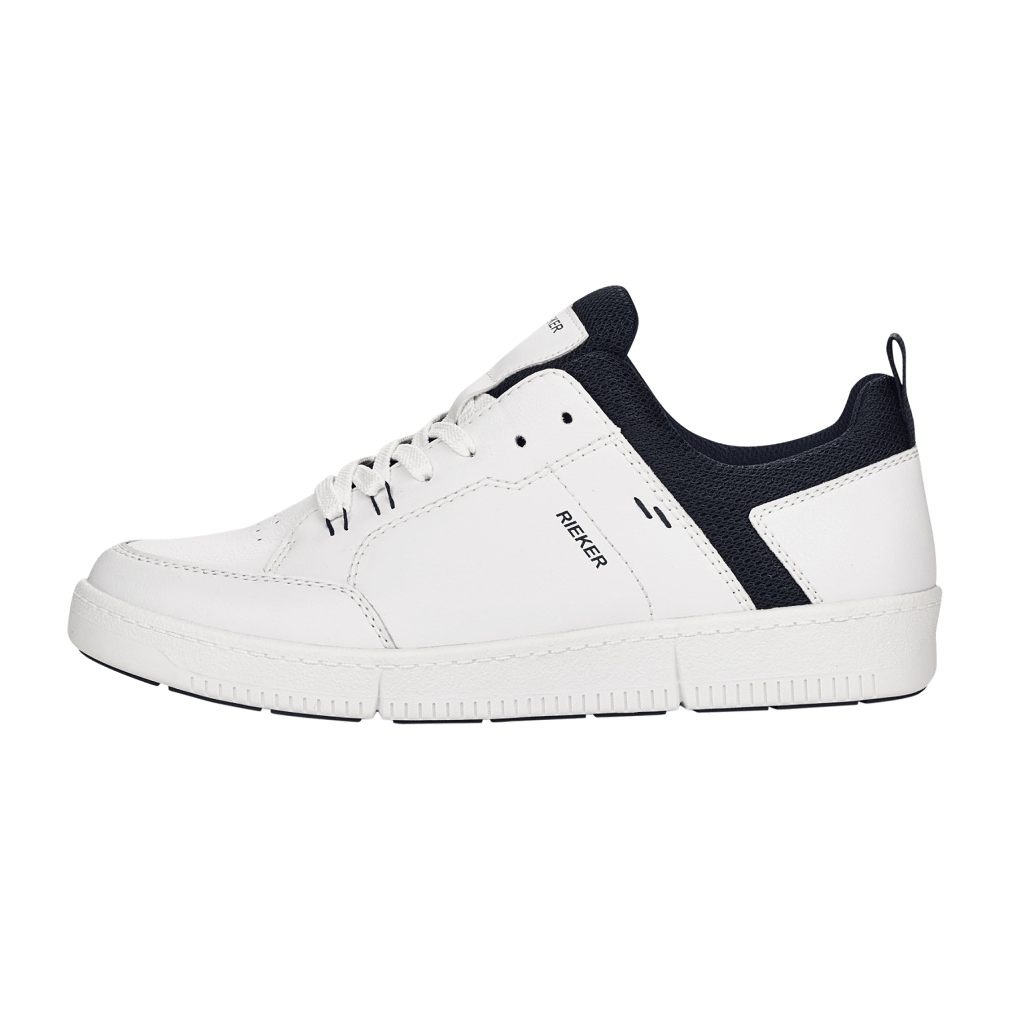 Rieker Men's White Leather Lace-Up Casual Shoes
