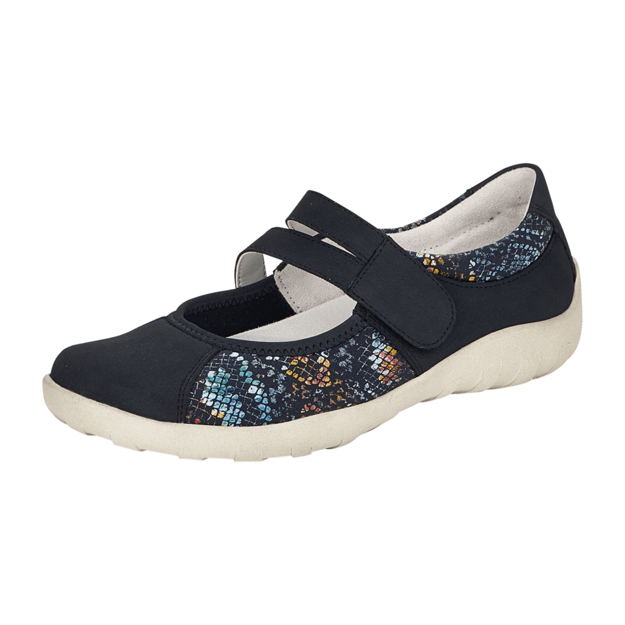 Remonte R35 Women's Blue Slip-On Shoes Synthetic Upper Medium Width