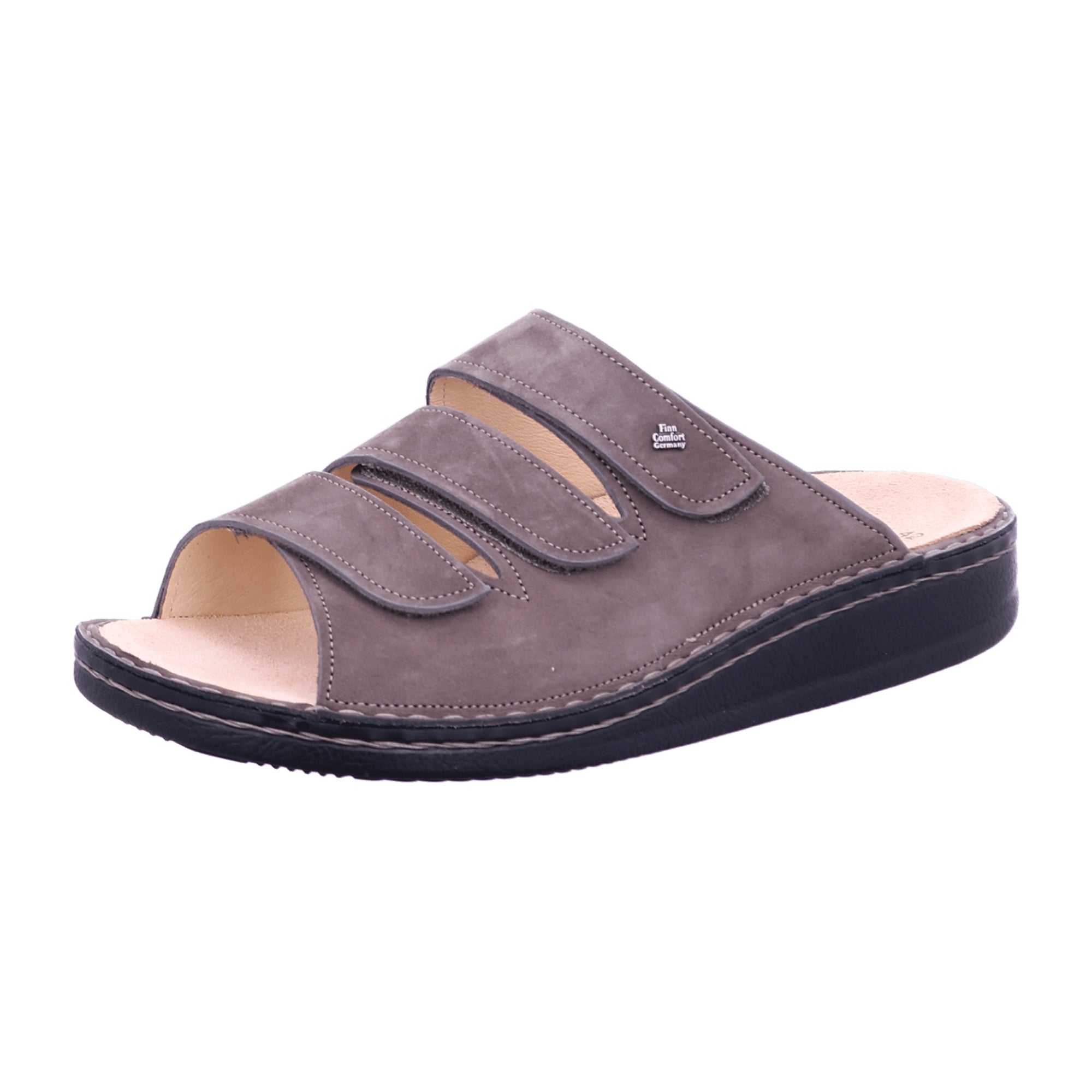 Finn Comfort Korfu Men's Slide Sandals in Gray - Stylish & Comfortable