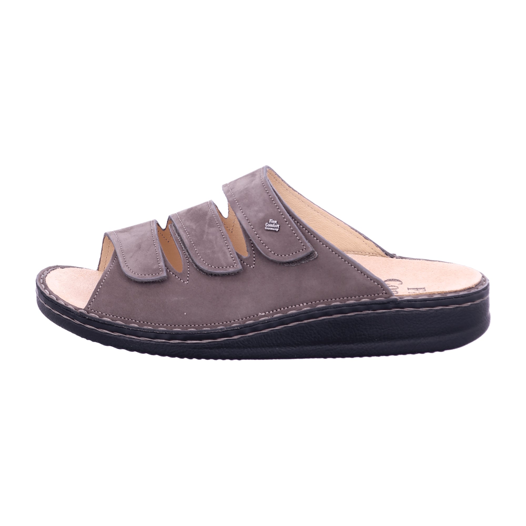 Finn Comfort Korfu Men's Slide Sandals in Gray - Stylish & Comfortable