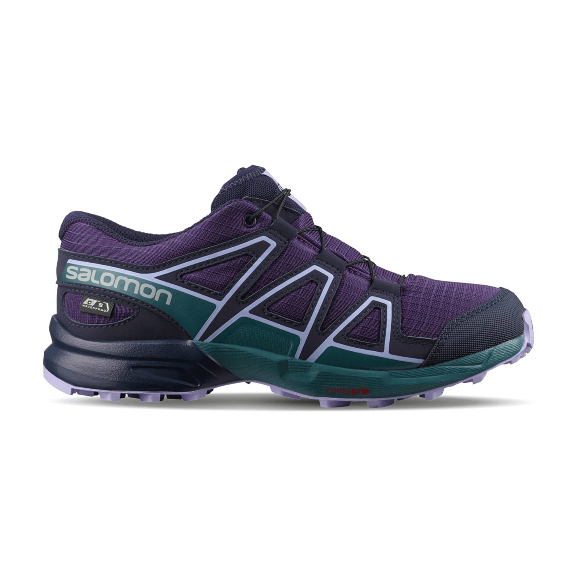 Salomon shoes SPEEDCROSS CSWP J Grape/Mall for children, purple