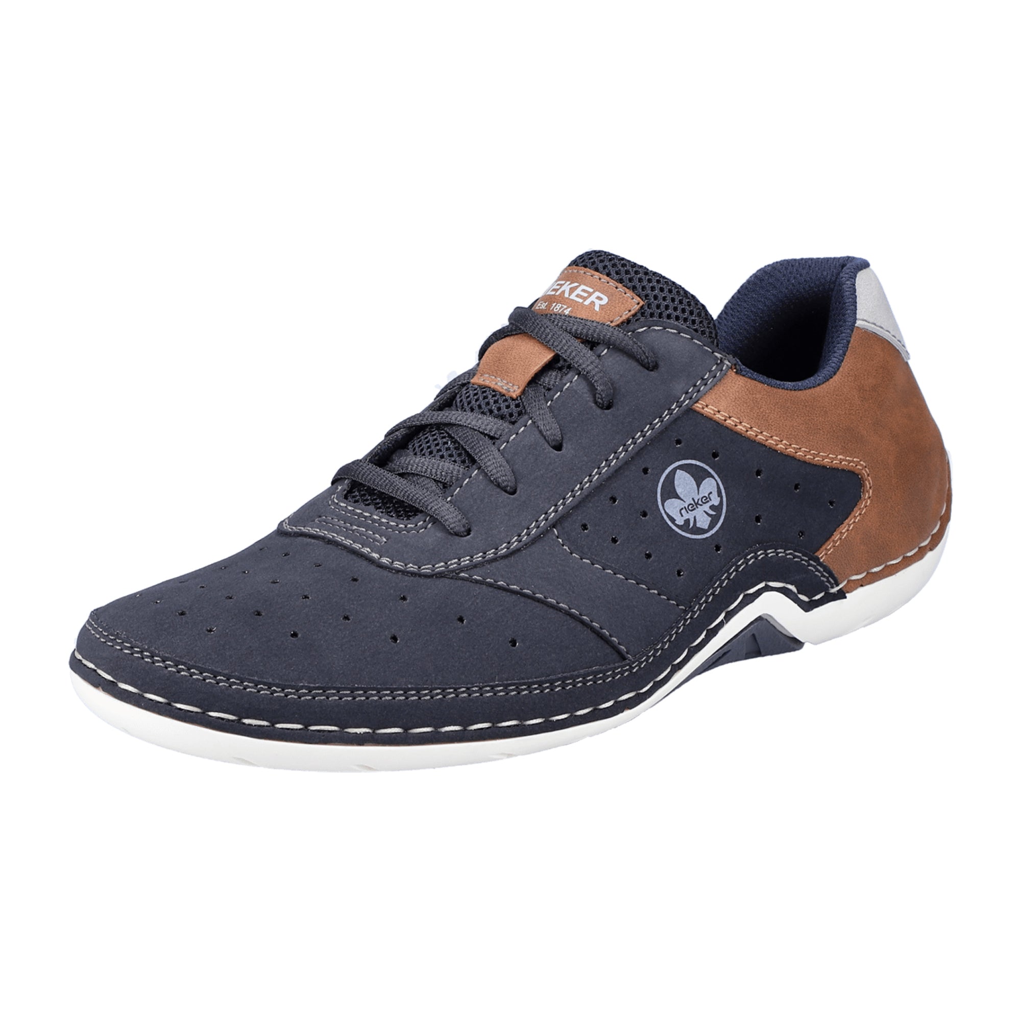 Rieker Blue Lace-Up Shoes with Sporty Sole for Comfort and Style