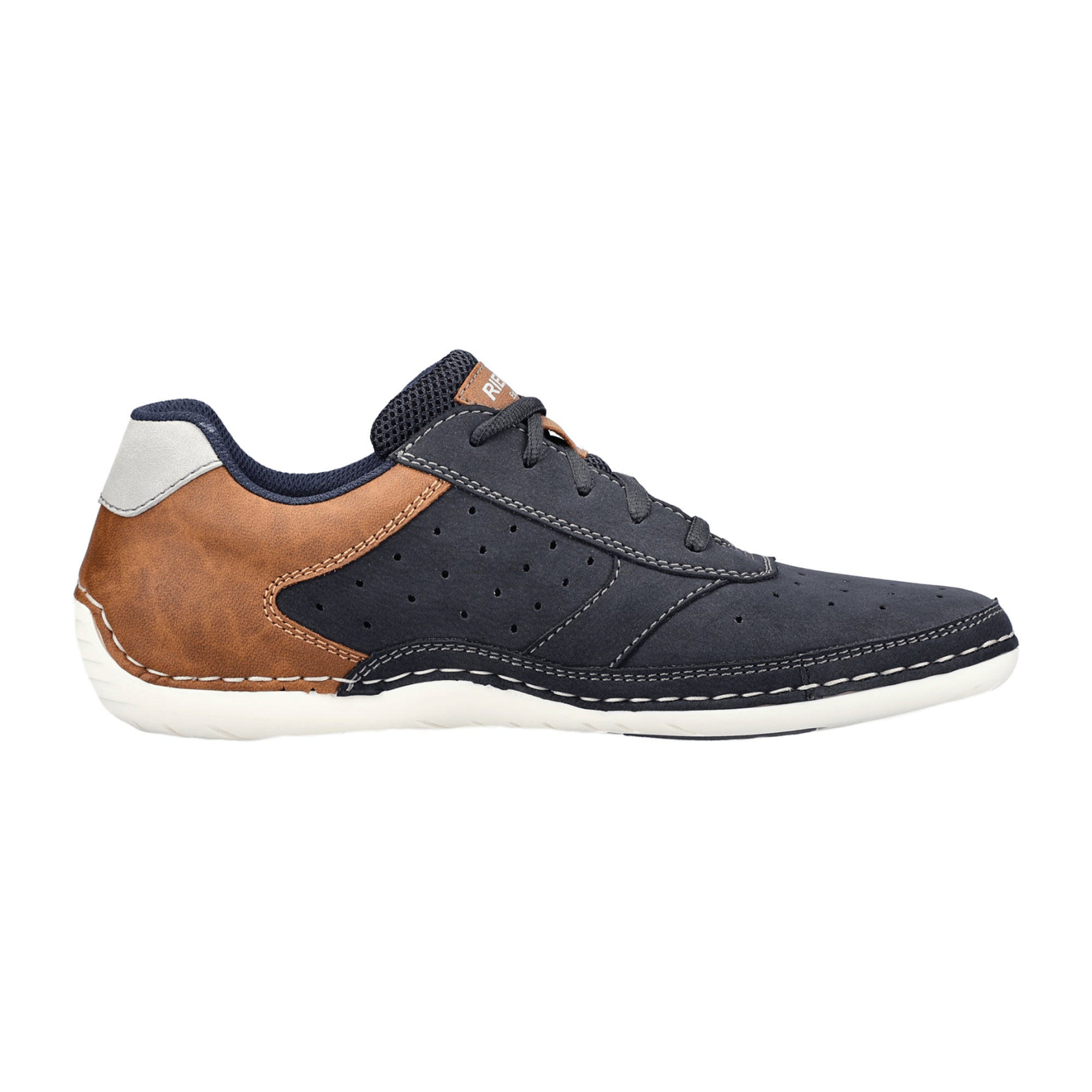 Rieker Blue Lace-Up Shoes with Sporty Sole for Comfort and Style