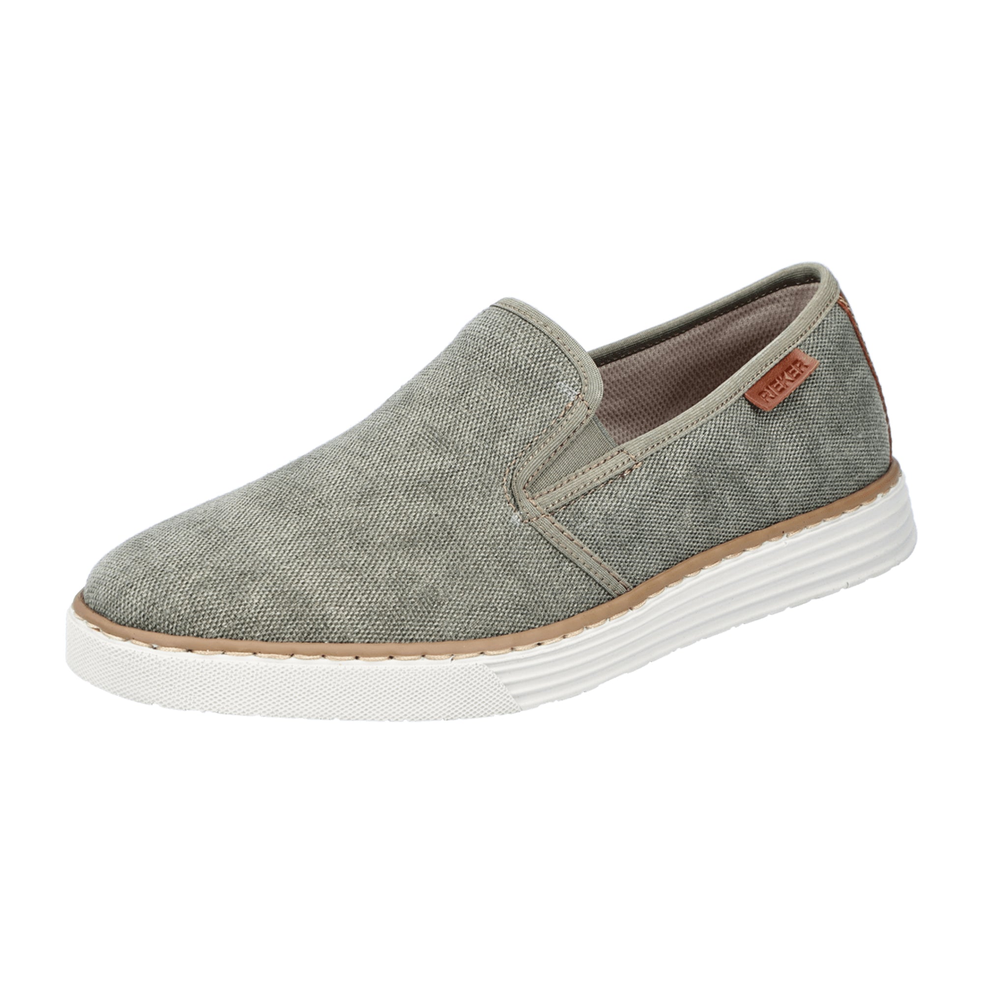 Rieker Men's Beige Slip-On Shoes Comfortable Lightweight Casual Footwear