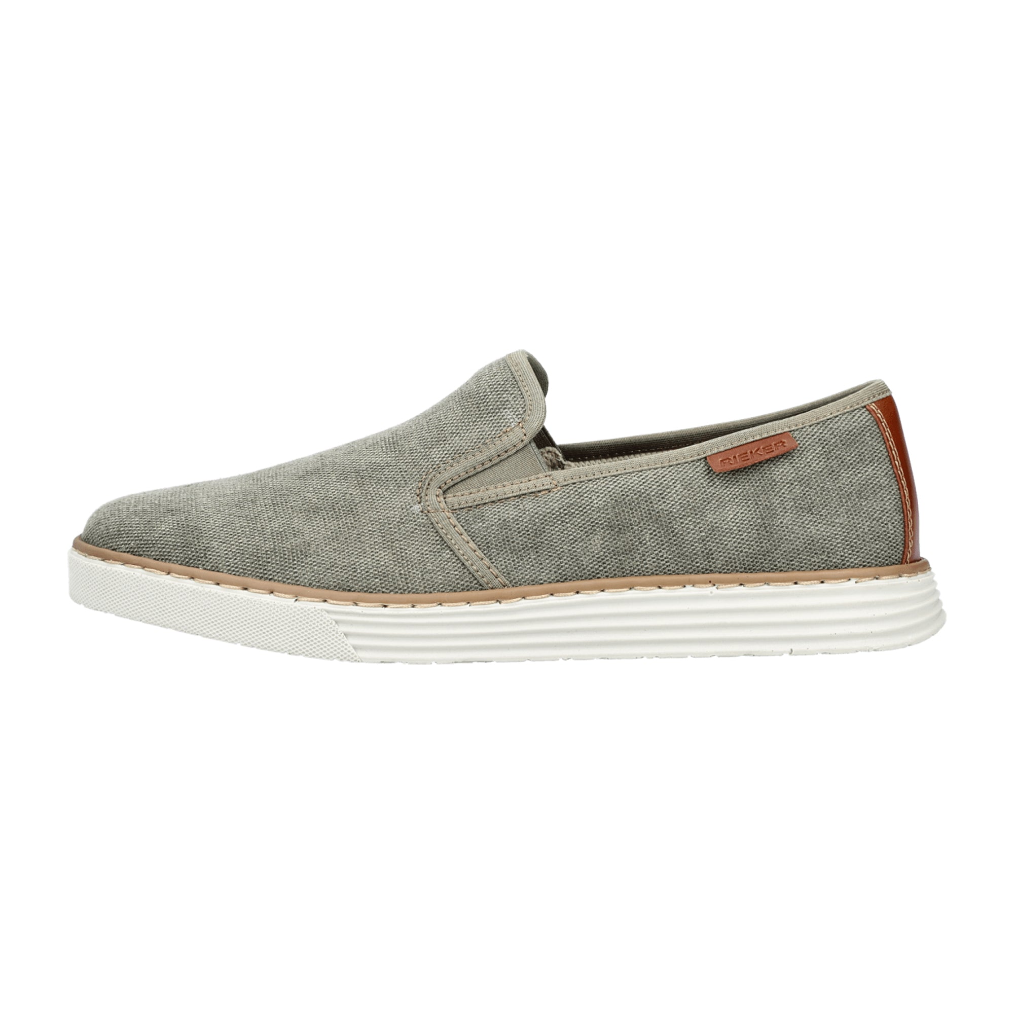 Rieker Men's Beige Slip-On Shoes Comfortable Lightweight Casual Footwear