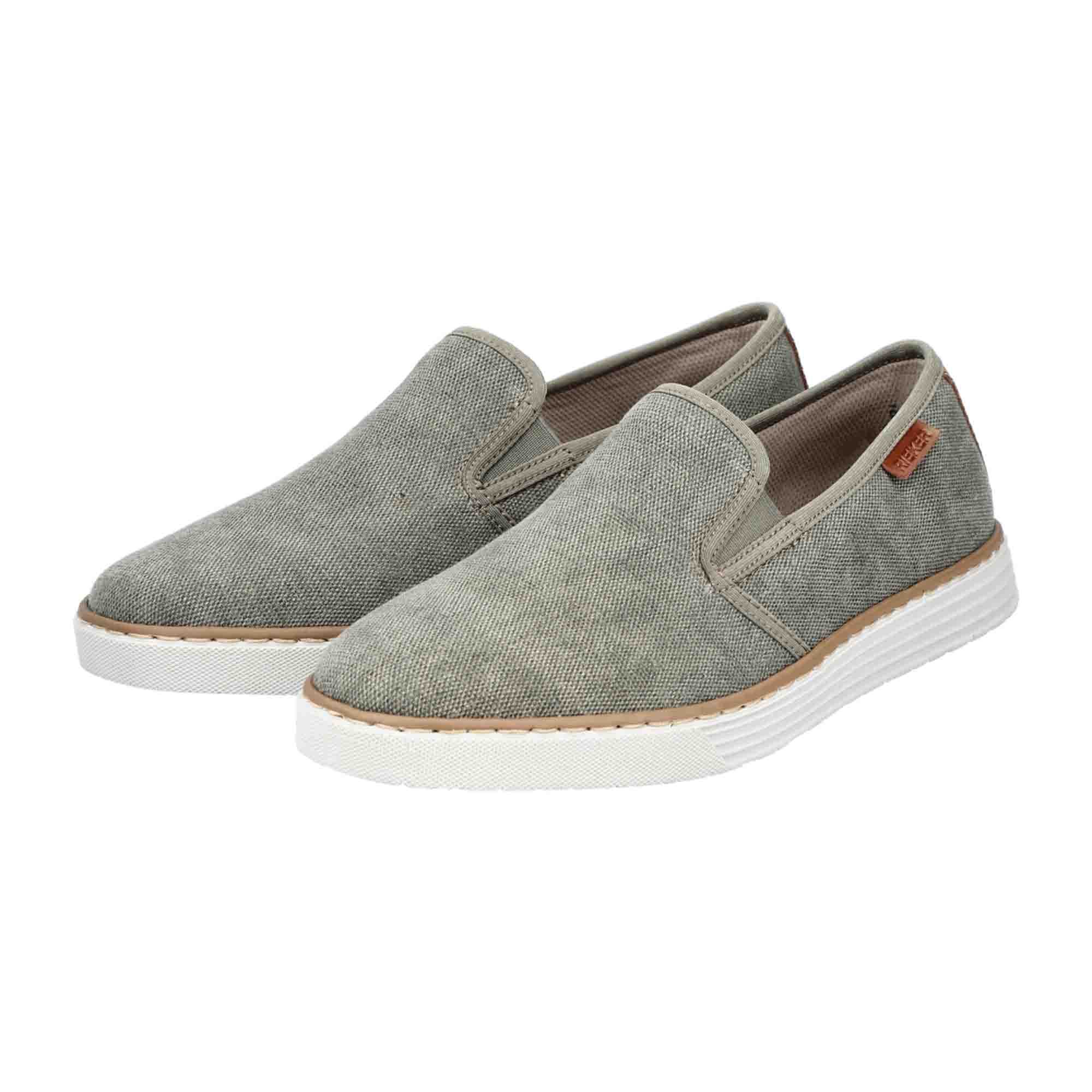 Rieker Men's Beige Slip-On Shoes Comfortable Lightweight Casual Footwear