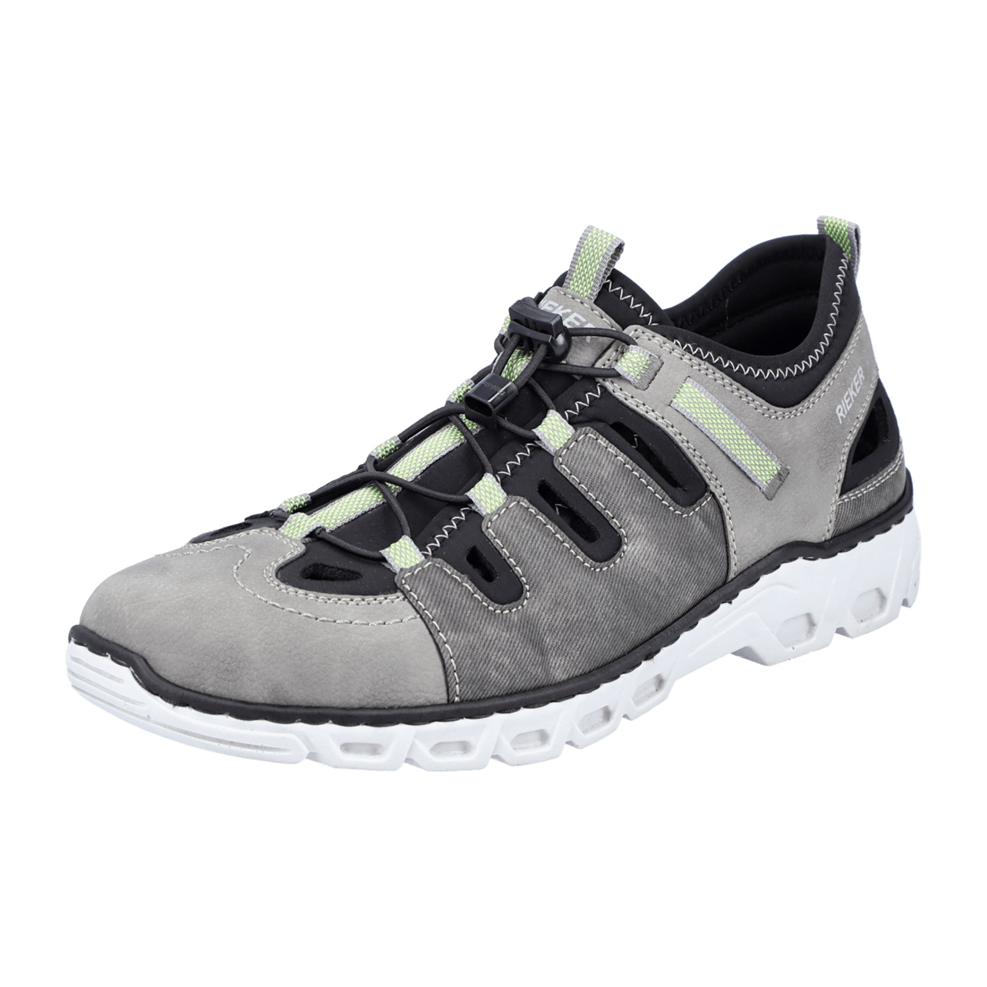 Rieker Grey Closed Heel Sandalettes Comfortable Shock Absorbing Lightweight