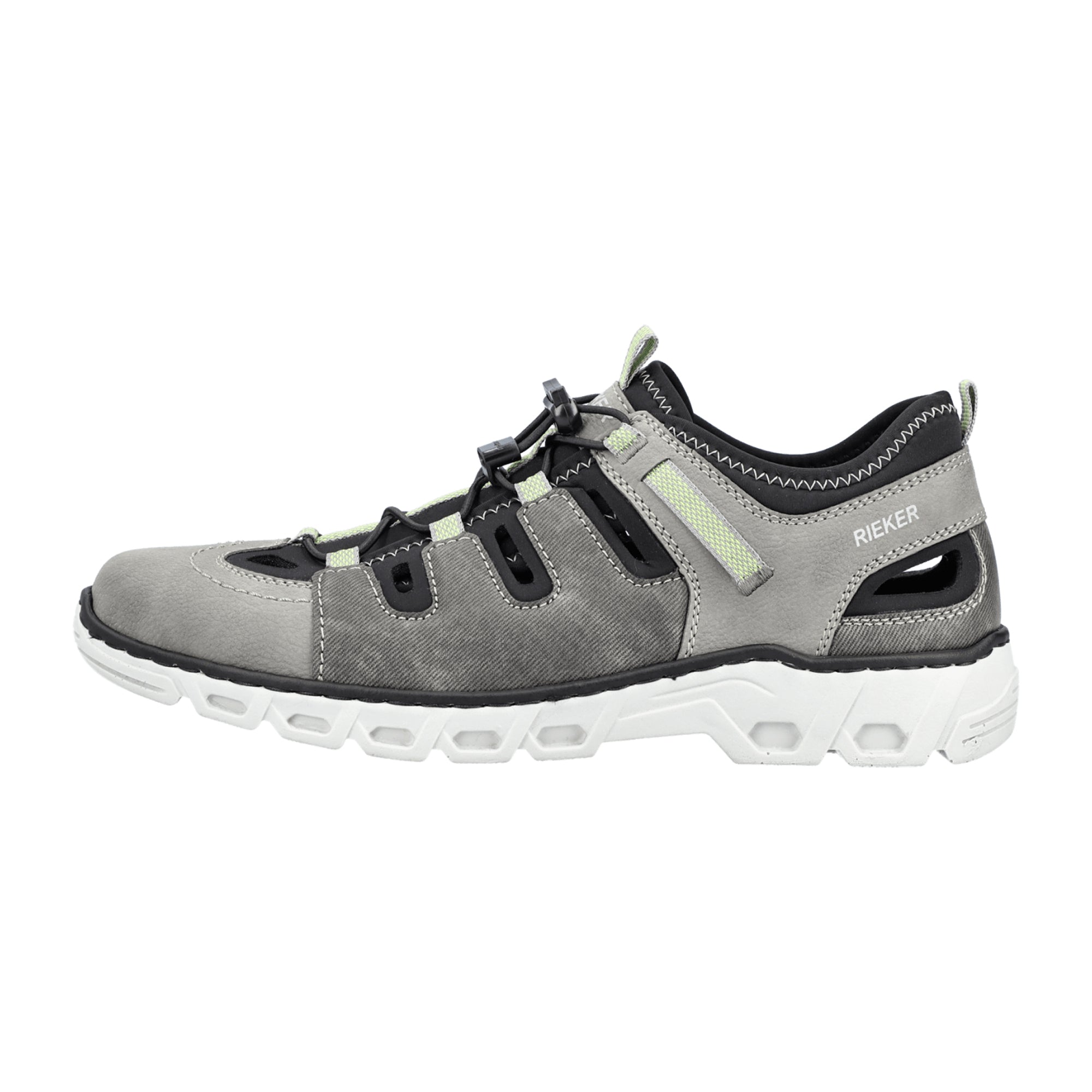 Rieker Grey Closed Heel Sandalettes Comfortable Shock Absorbing Lightweight