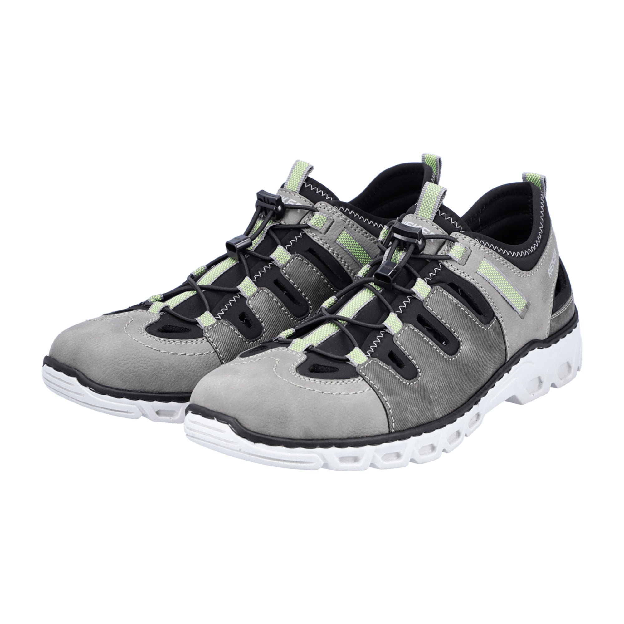 Rieker Grey Closed Heel Sandalettes Comfortable Shock Absorbing Lightweight