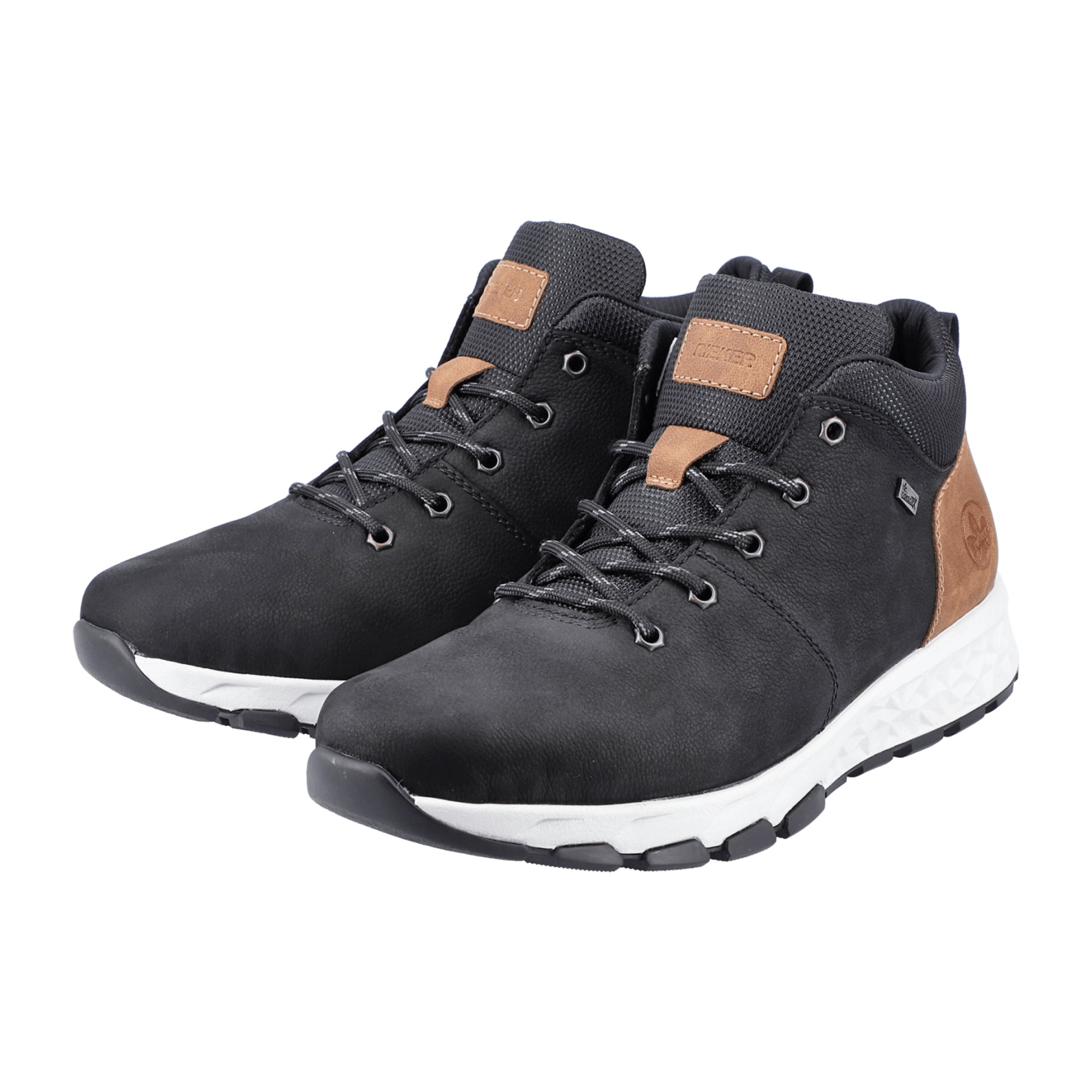 Rieker 19994 Men's Black Synthetic Casual Shoes with Lace-Up Closure