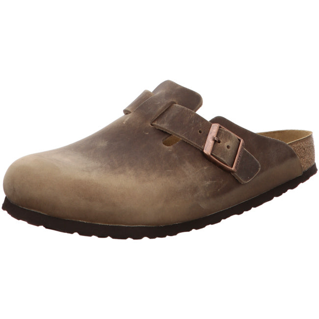 Birkenstock Boston Clogs regular Tabacco Brown Leather Oiled Shoes Mules Sandals Slippers - Bartel-Shop