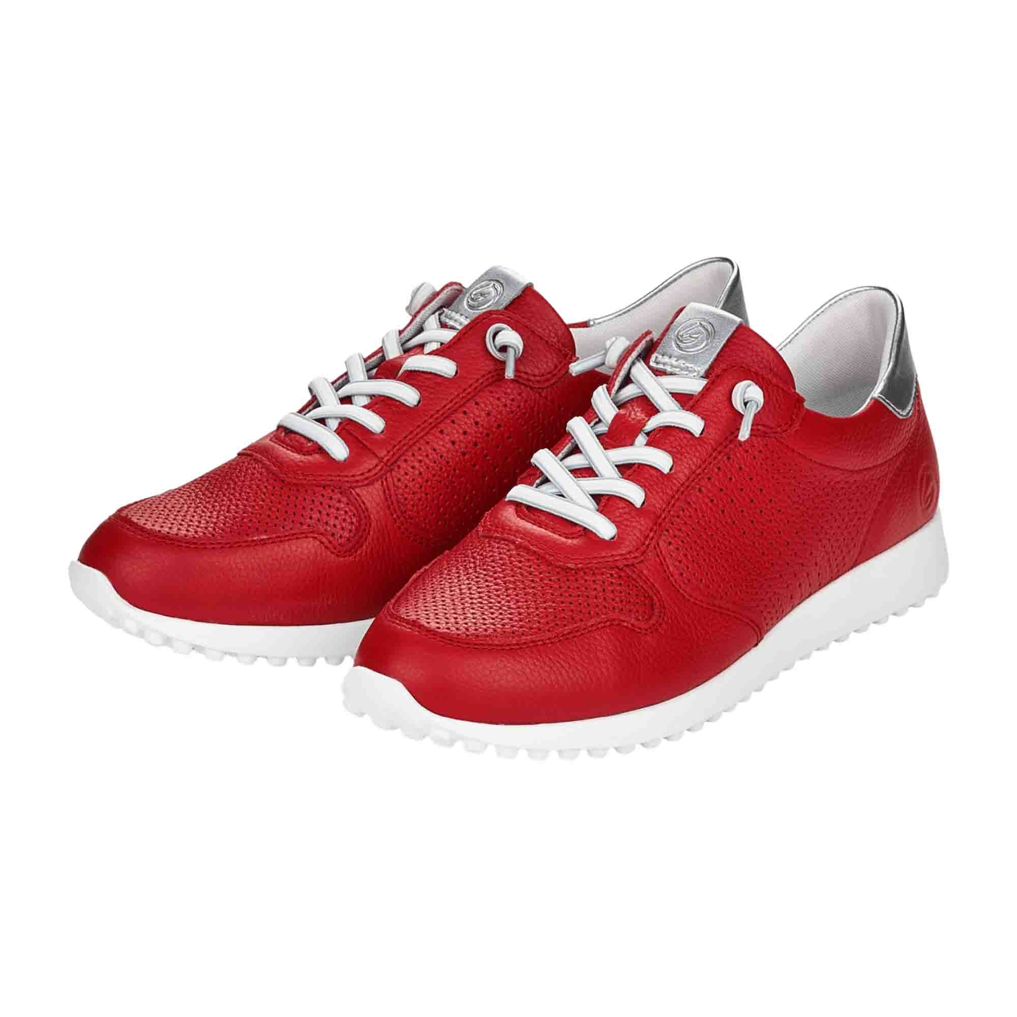 Remonte Red Leather Women's Shoes D310033 D31 with Removable Insole