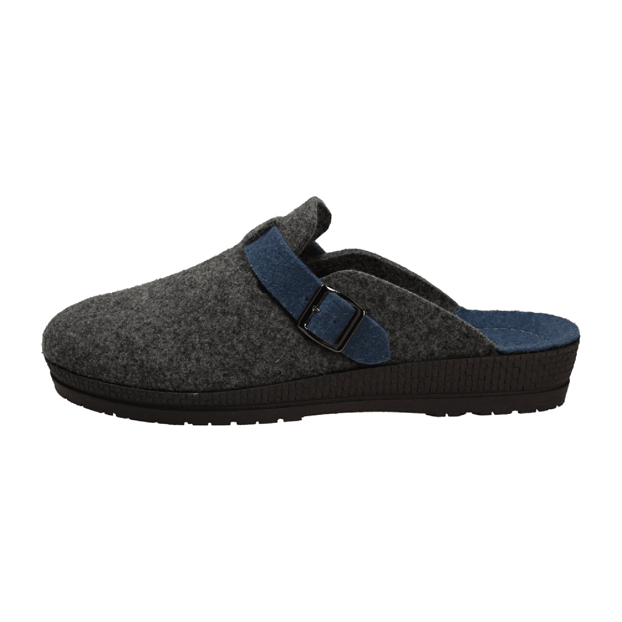 Rohde Men's Gray Slippers Comfortable Felt Warm Lined Slip-On Shoes