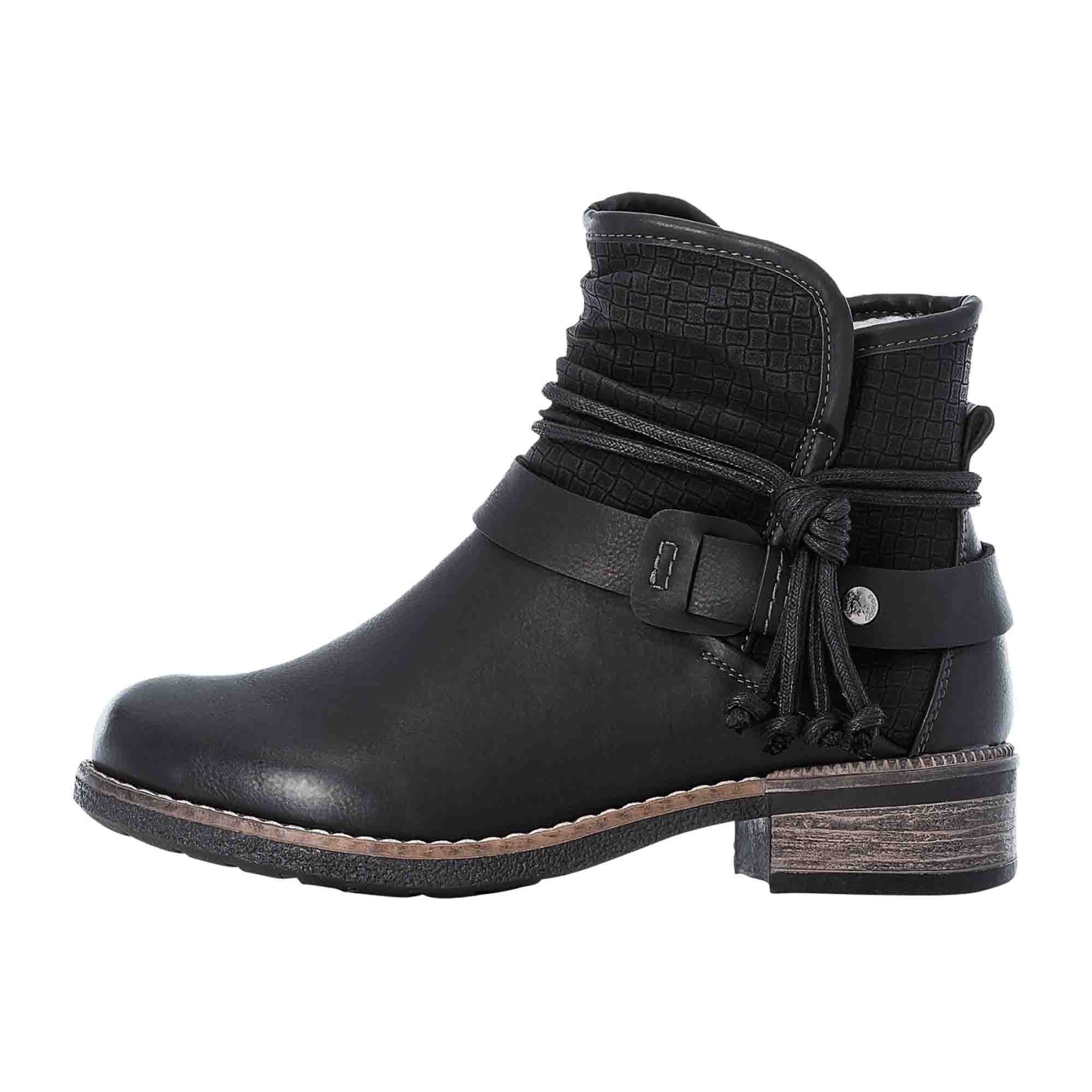 Rieker Ankle Boots for Women Black Comfortable Warm Winter Footwear