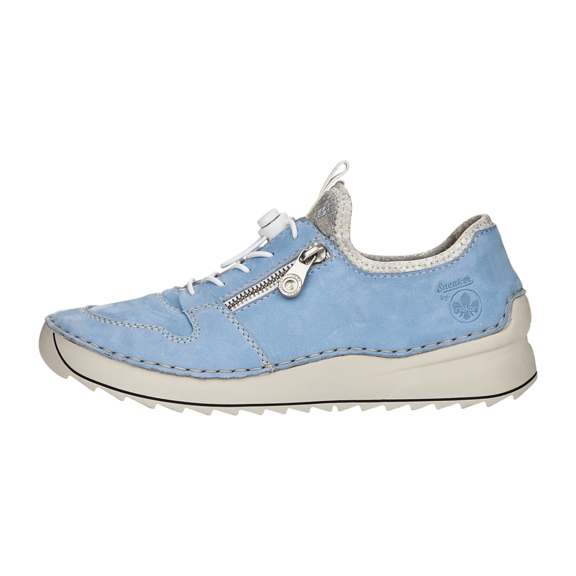 Rieker Women's Casual Slipper Shoes Blue Soft Suede Comfortable Fit
