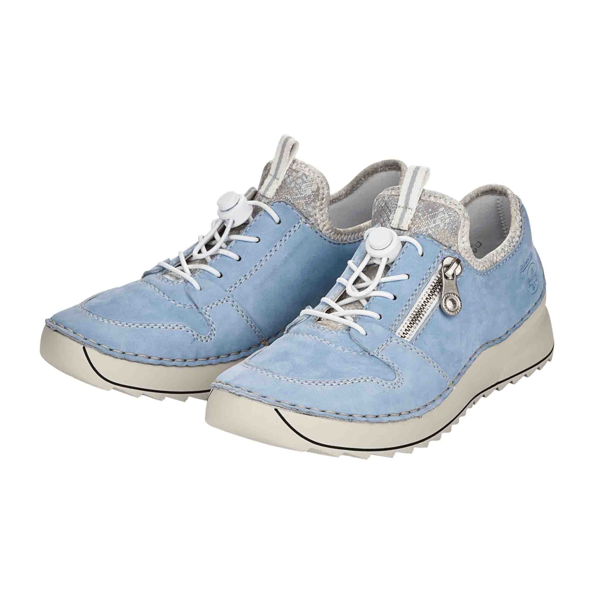 Rieker Women's Casual Slipper Shoes Blue Soft Suede Comfortable Fit