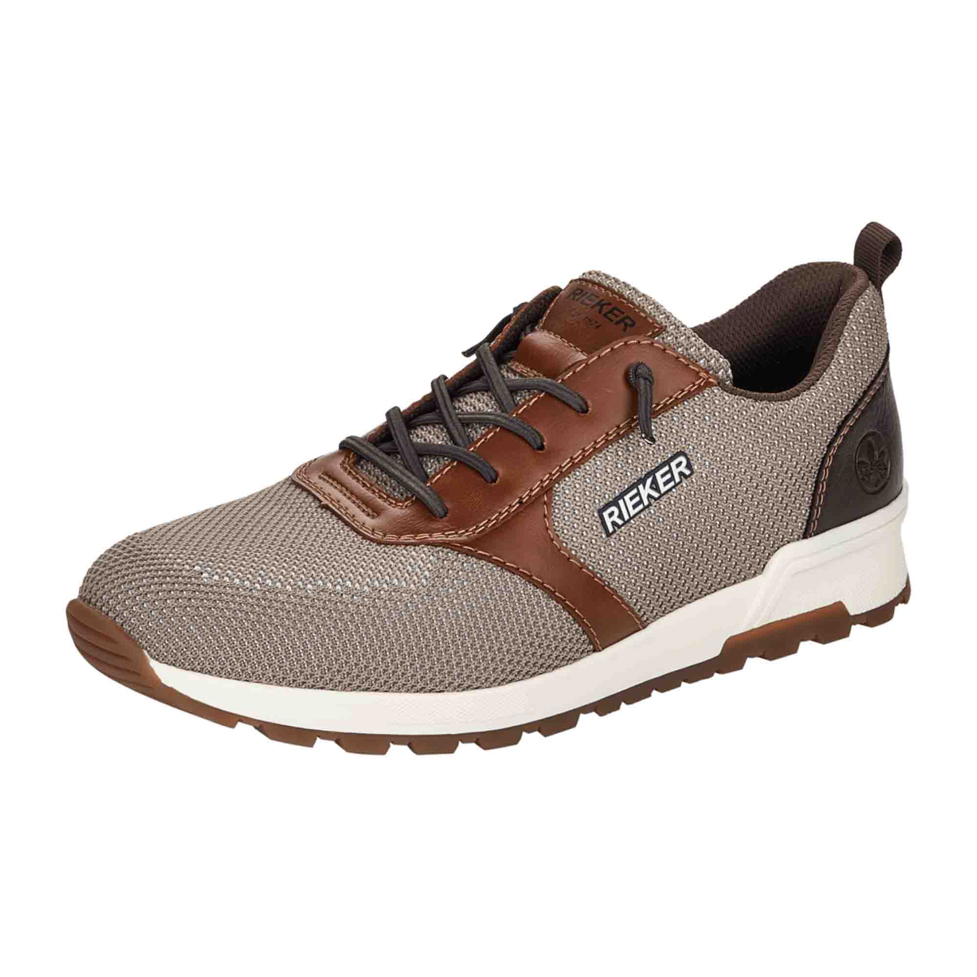 Rieker FSK Men's Beige Lace-Up Shoes - Comfortable and Stylish Casual Footwear