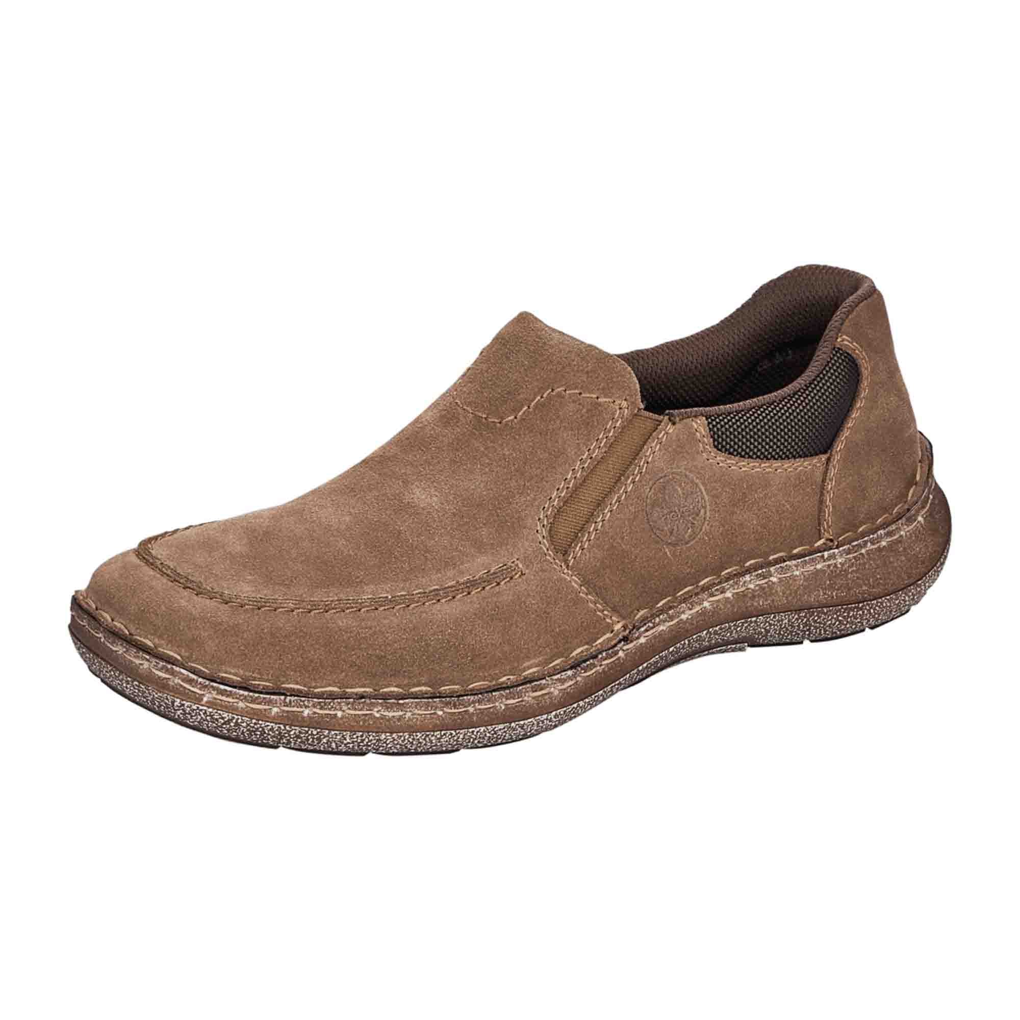 Rieker Brown Slip-On Shoes for Men Comfortable Synthetic Upper Textile Lining - Bartel-Shop