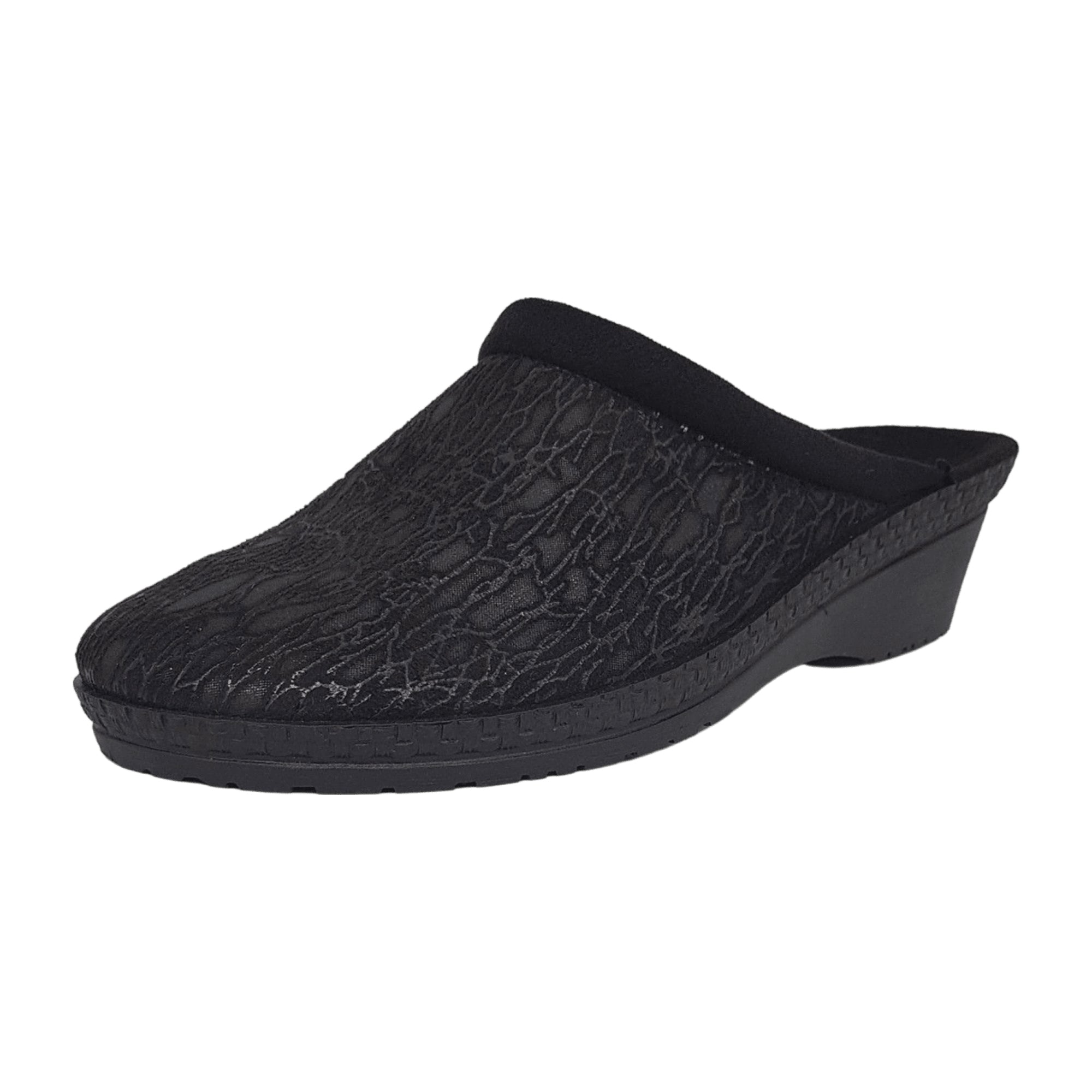 Rohde Black Women's House Slippers Comfortable Textile Lining Winter Warm