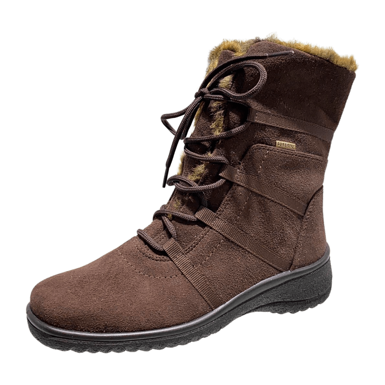 ARA Women's Snow Boots with Lacing, Warmly Lined, Brown, Round Toe - Bartel-Shop