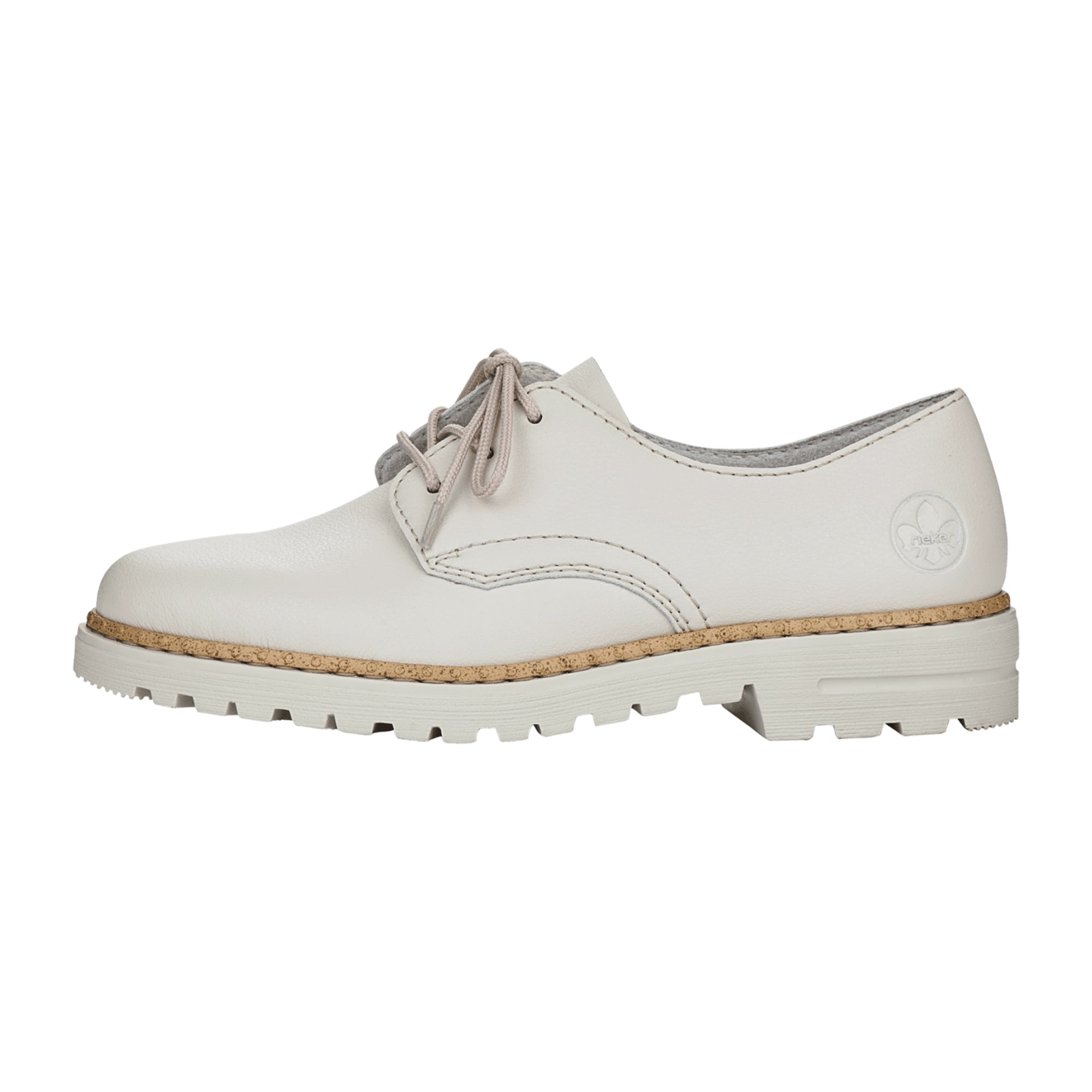 Rieker FSK Women's White Casual Shoes with Laces Comfortable and Stylish