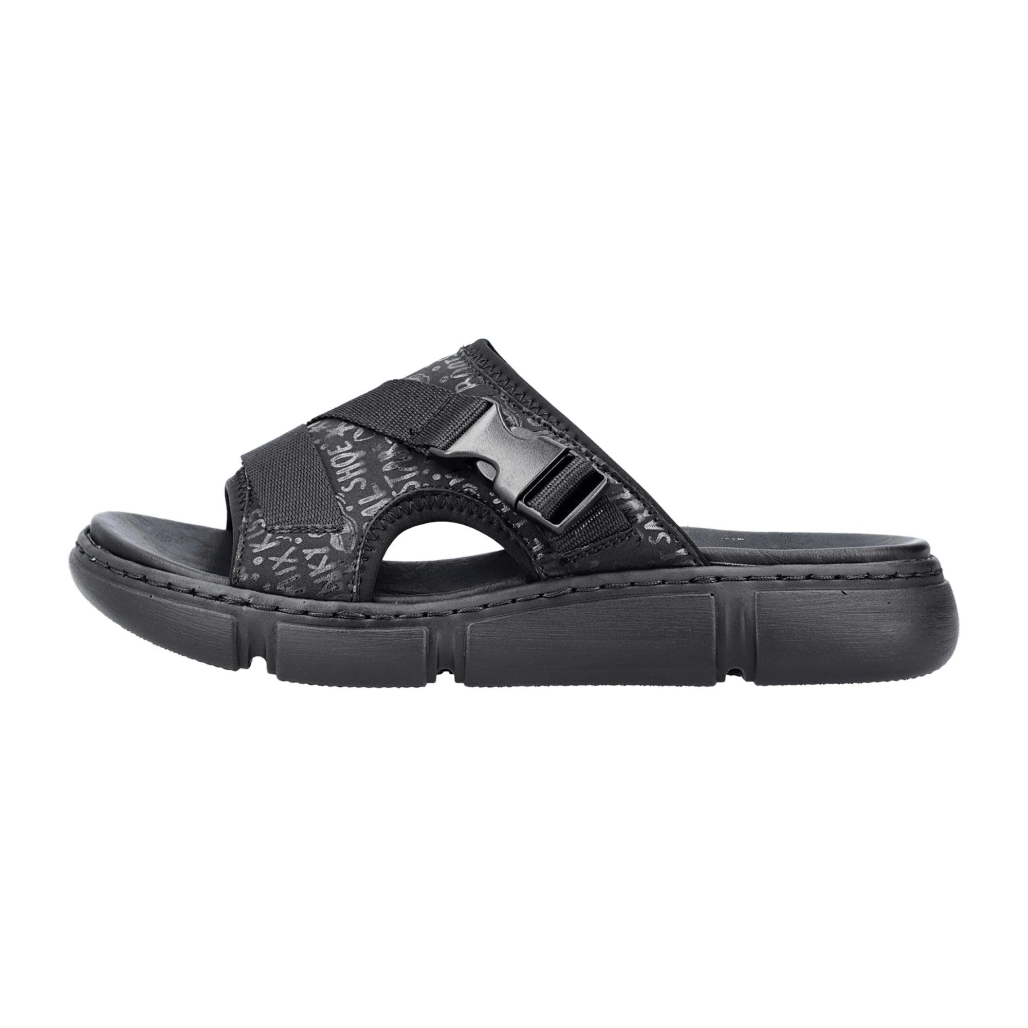 Rieker Damen Sandalen 68990-01 Schwarz Bequeme Freizeitschuhe für Damen