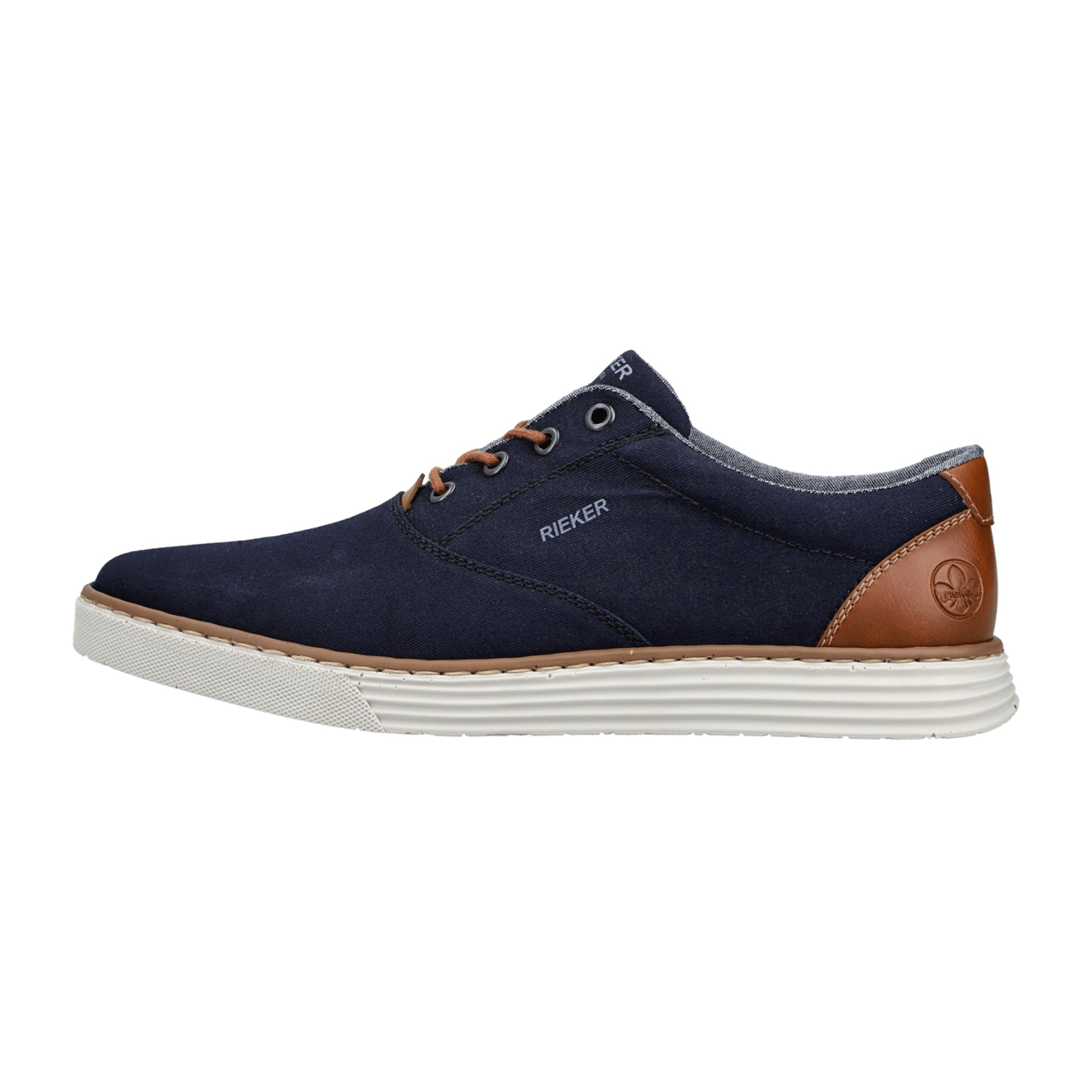 Rieker Men's Blue Lace-Up Shoes with Lightweight Shock Absorbing Sole